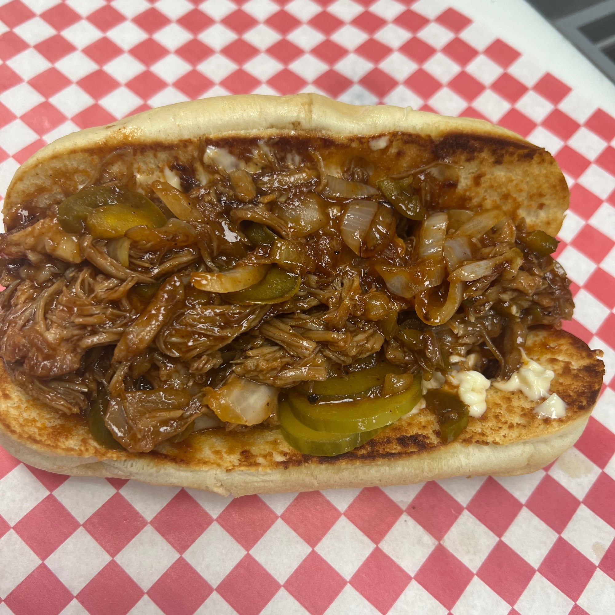 PULLED PORK SANDWICH AND FRIES
