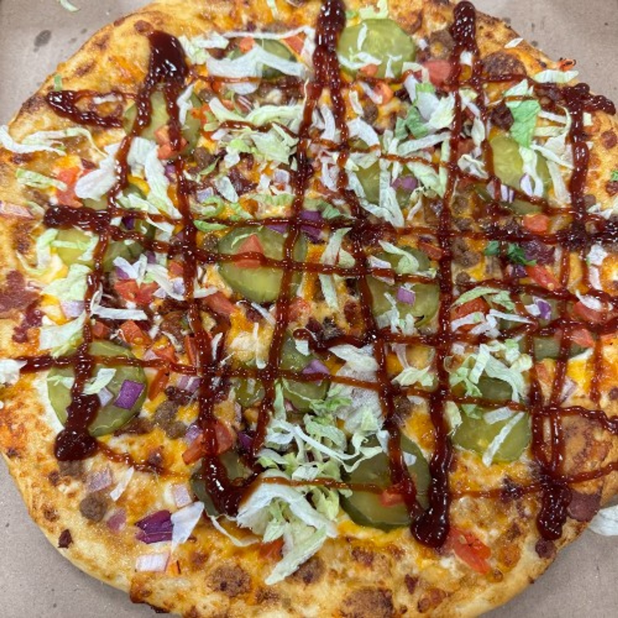 14" Bacon Cheeseburger Pizza