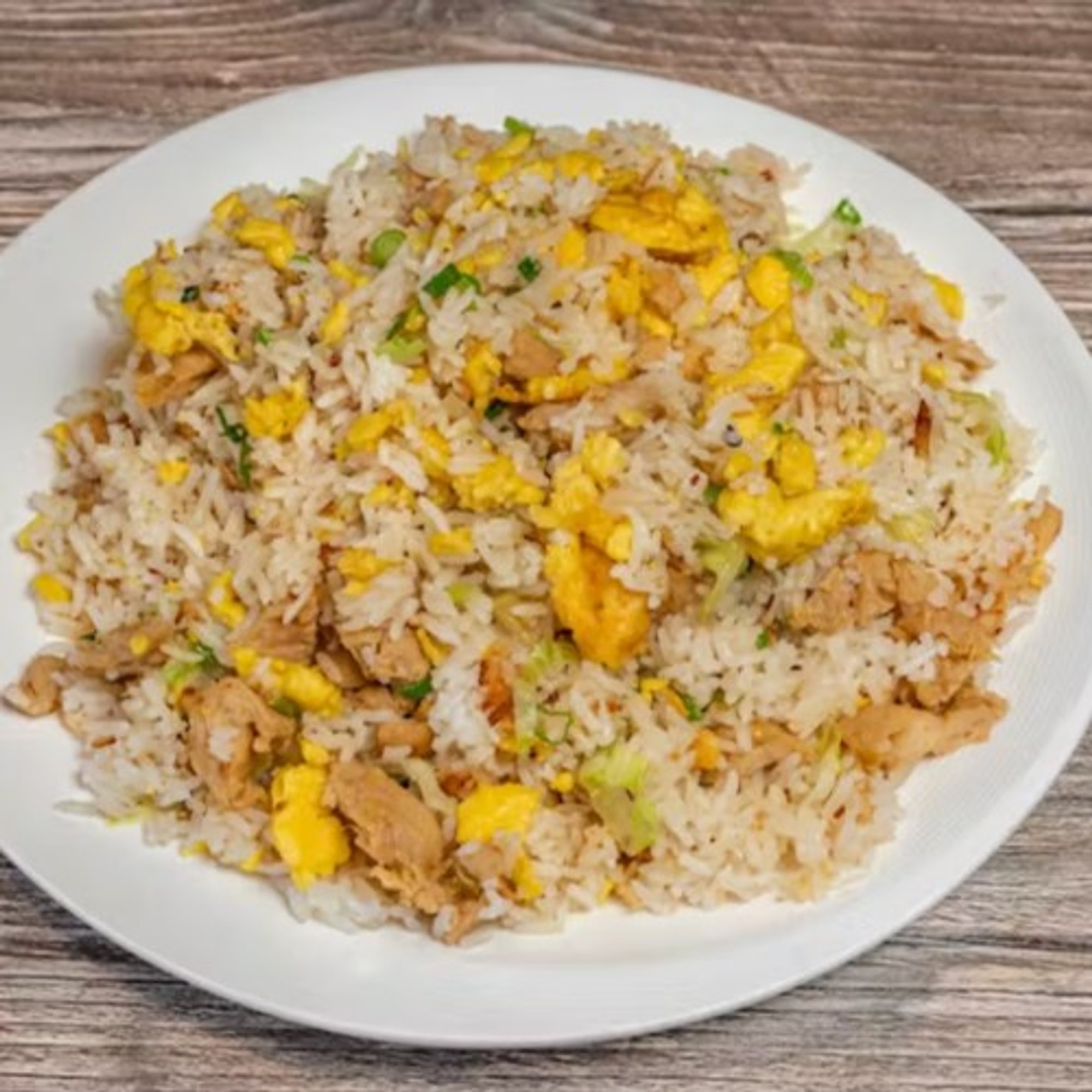 Vegan Salty Fish Chicken Fried Rice