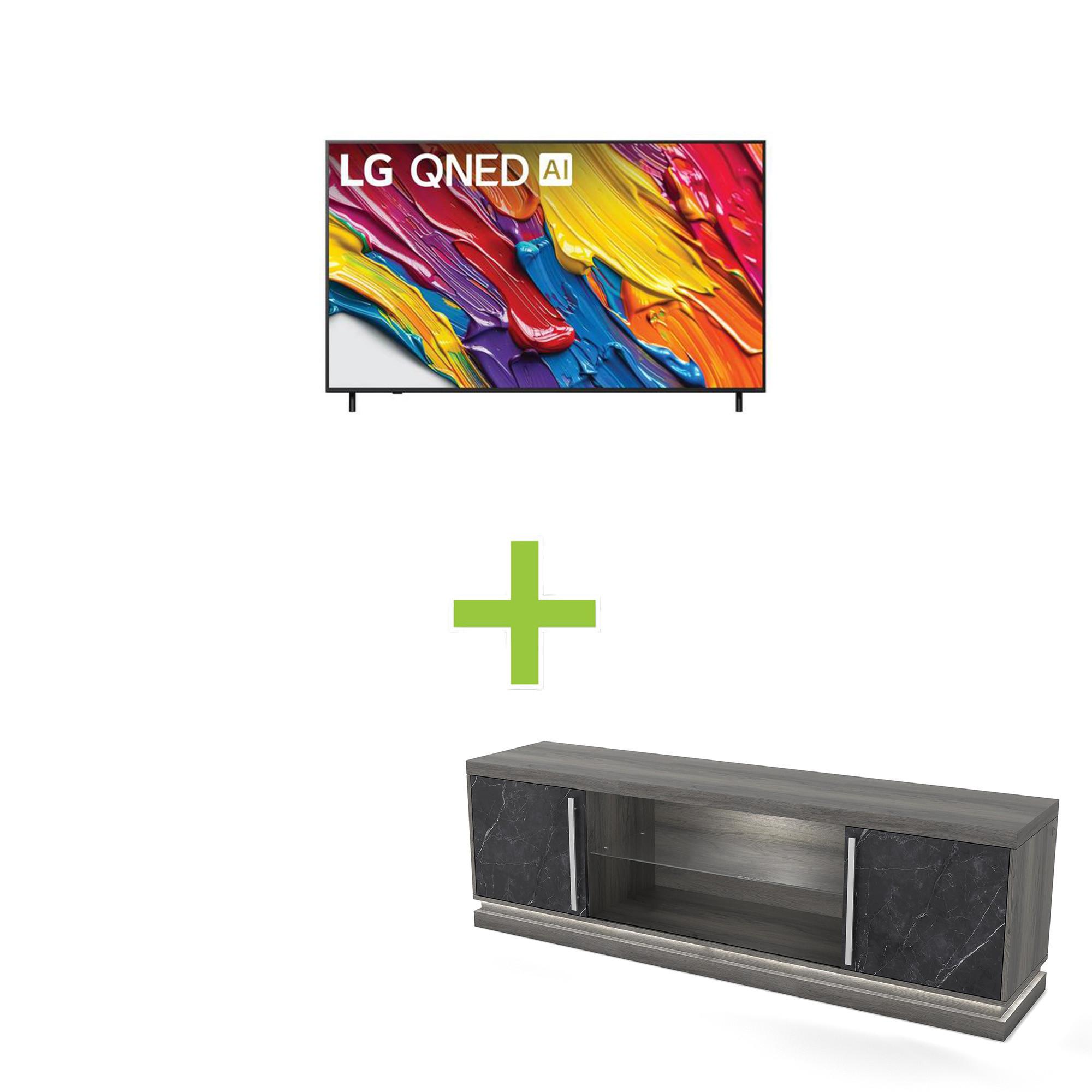 55" LG QNED TV w/ 70" TV Stand