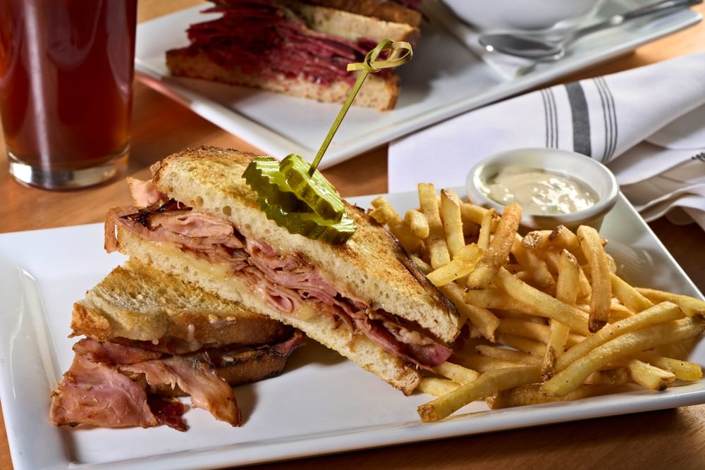 Hot Ham & Cheddar Sandwich