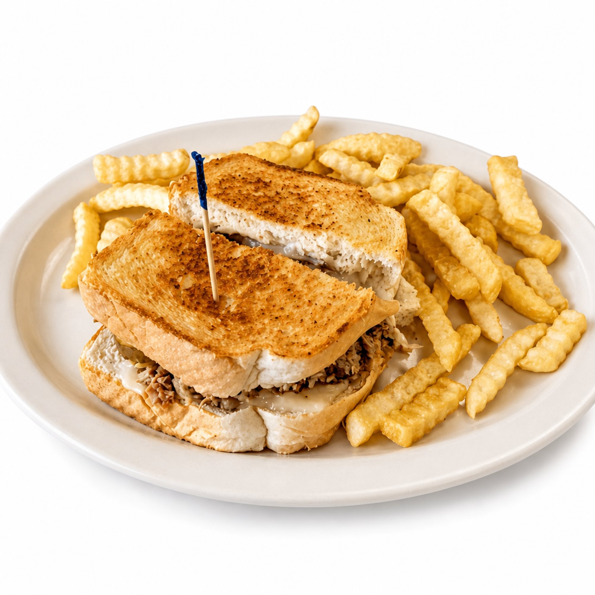 Pork BBQ Griddle Melt Sandwich Combo