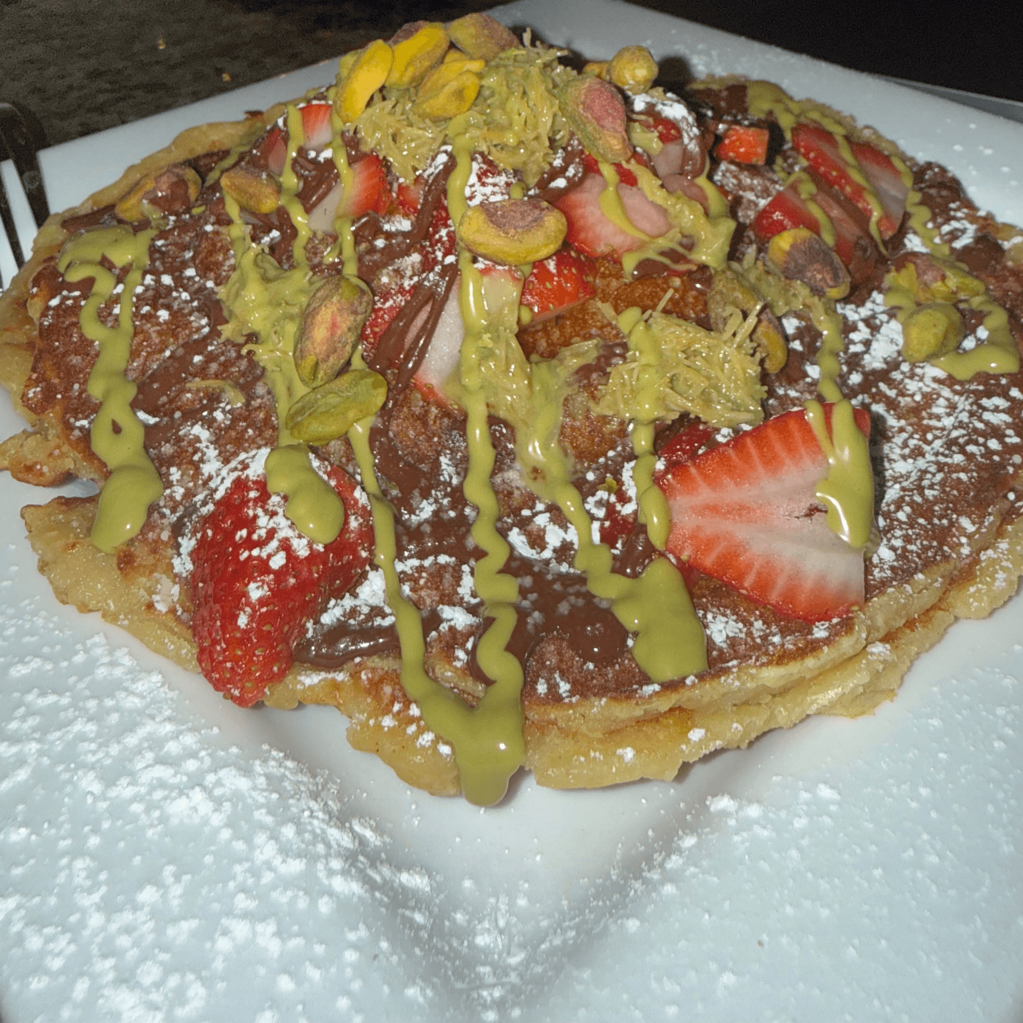 Dubai Chocolate Stuffed Pancake
