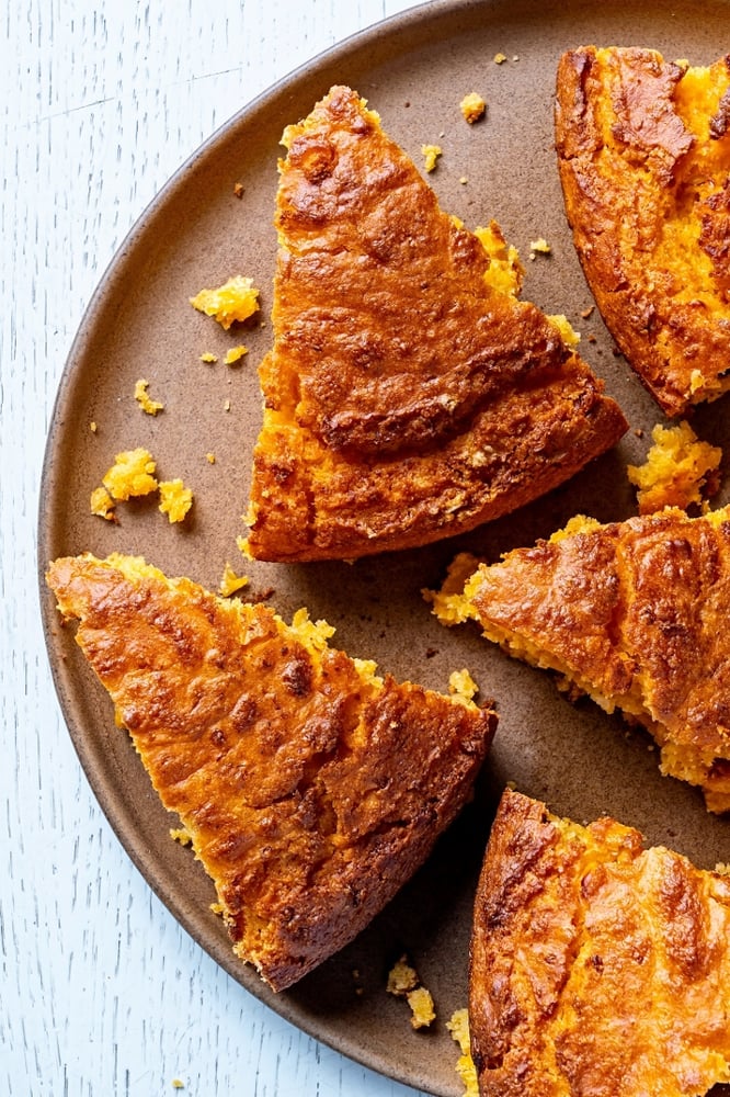 Skillet Cornbread Slice
