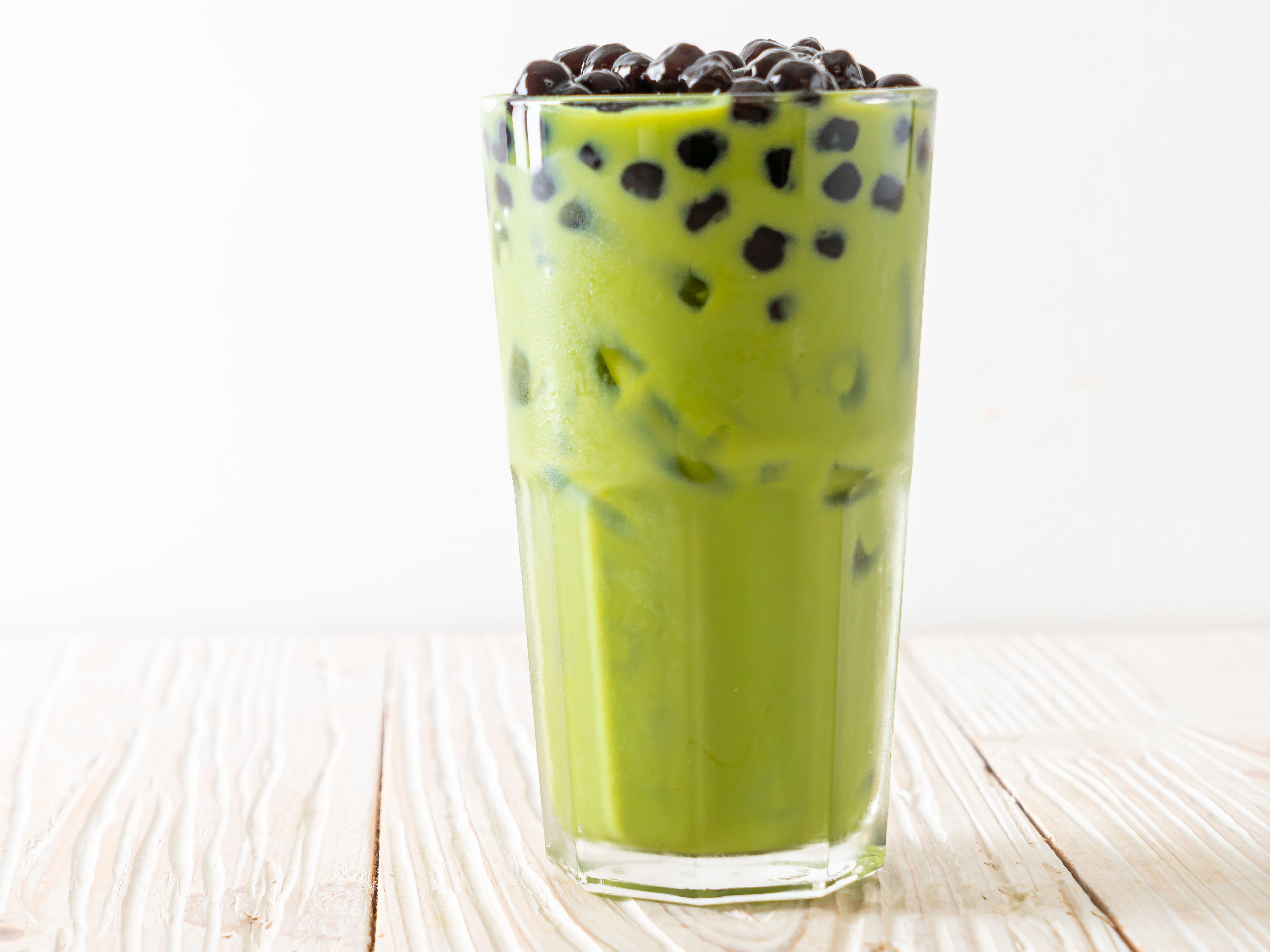Honey Dew Milk Tea With Boba