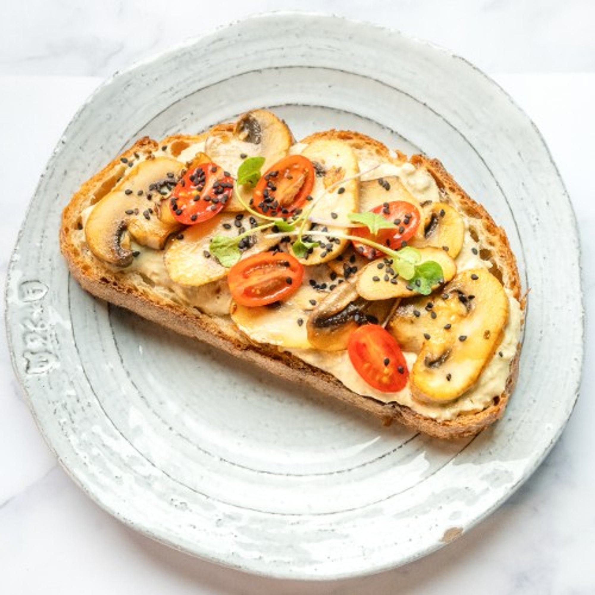 Vegan Warm Mushroom Toast