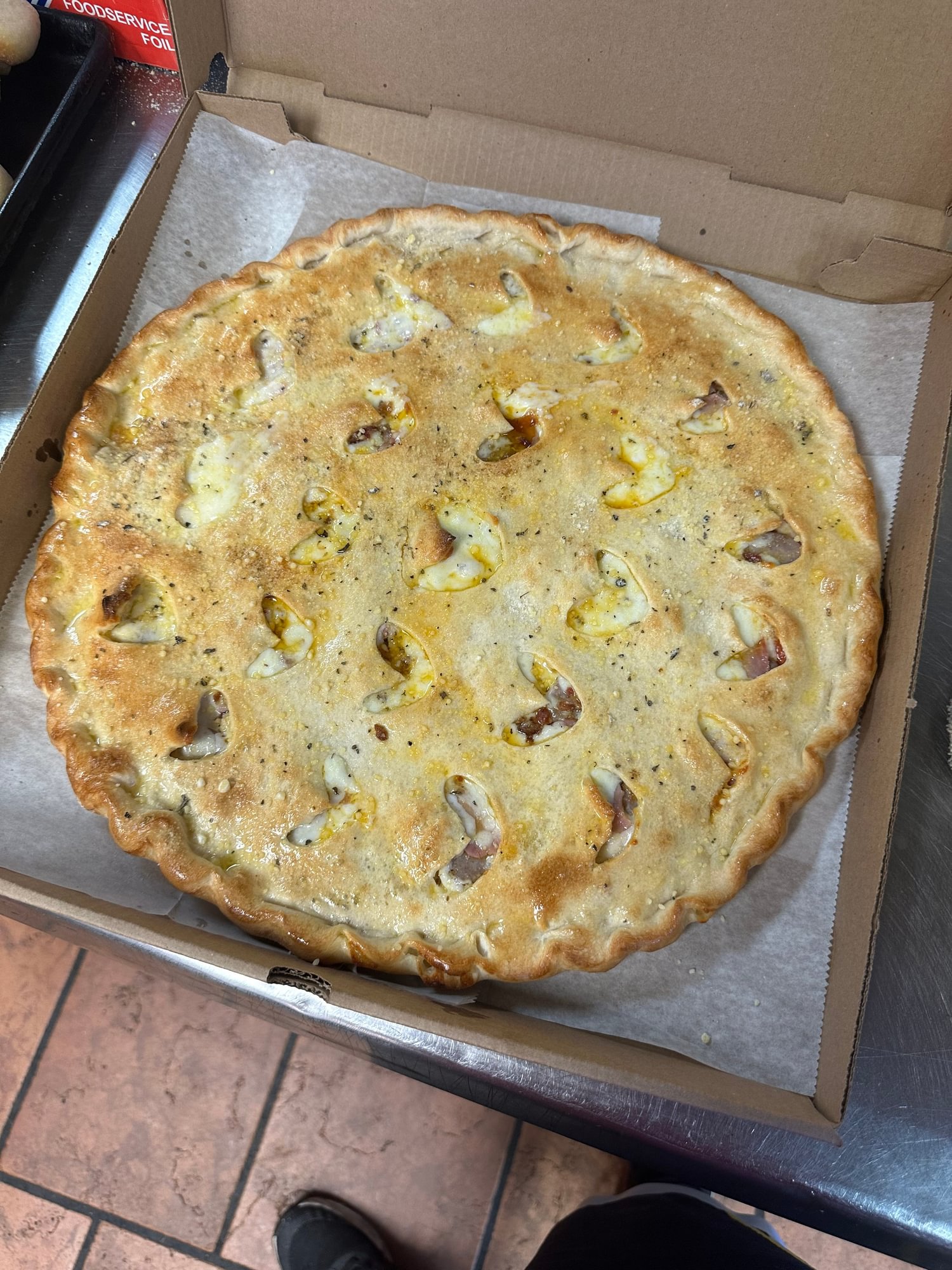 Stuffed Cheesesteak Pizza