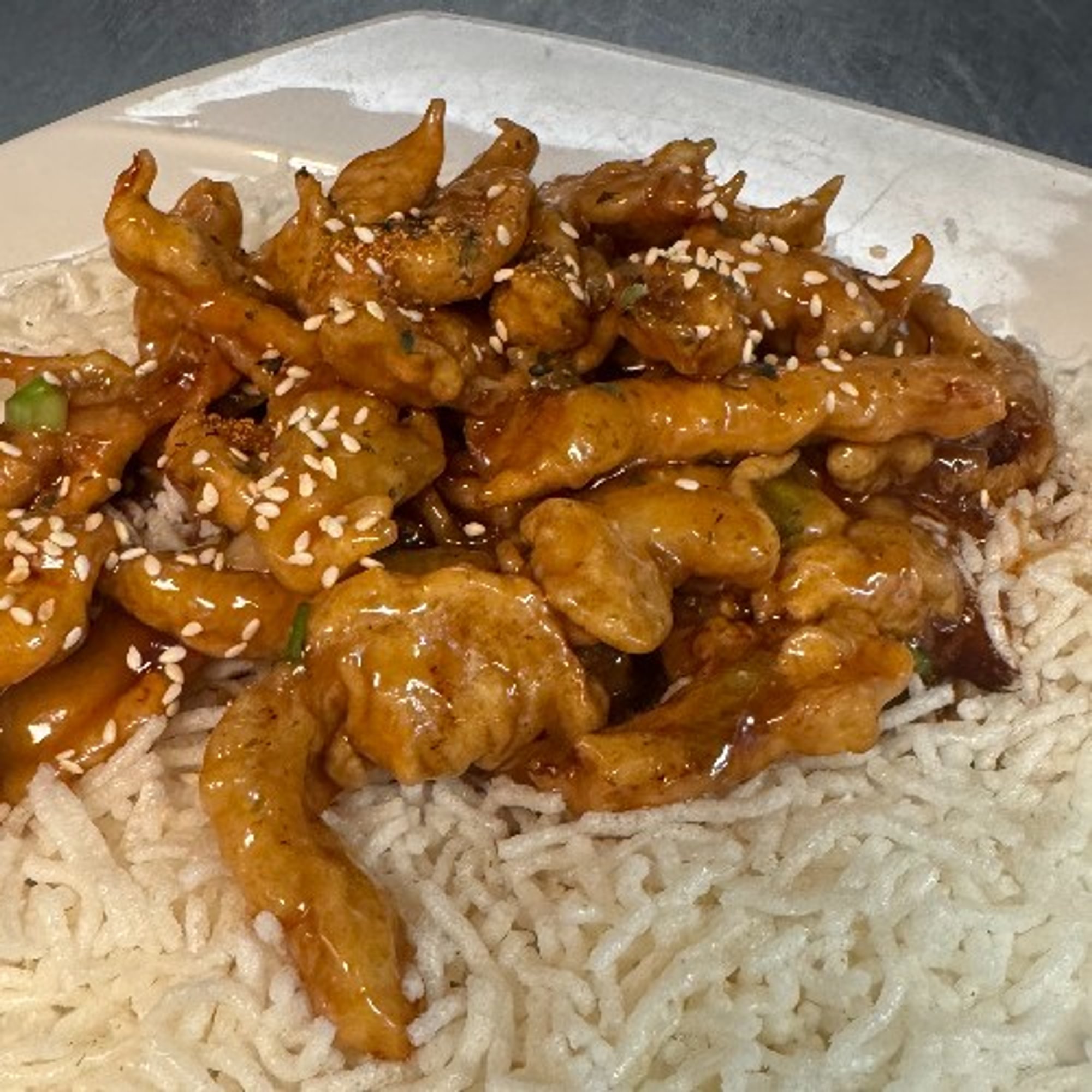 Peach Schnapps Sesame Chicken