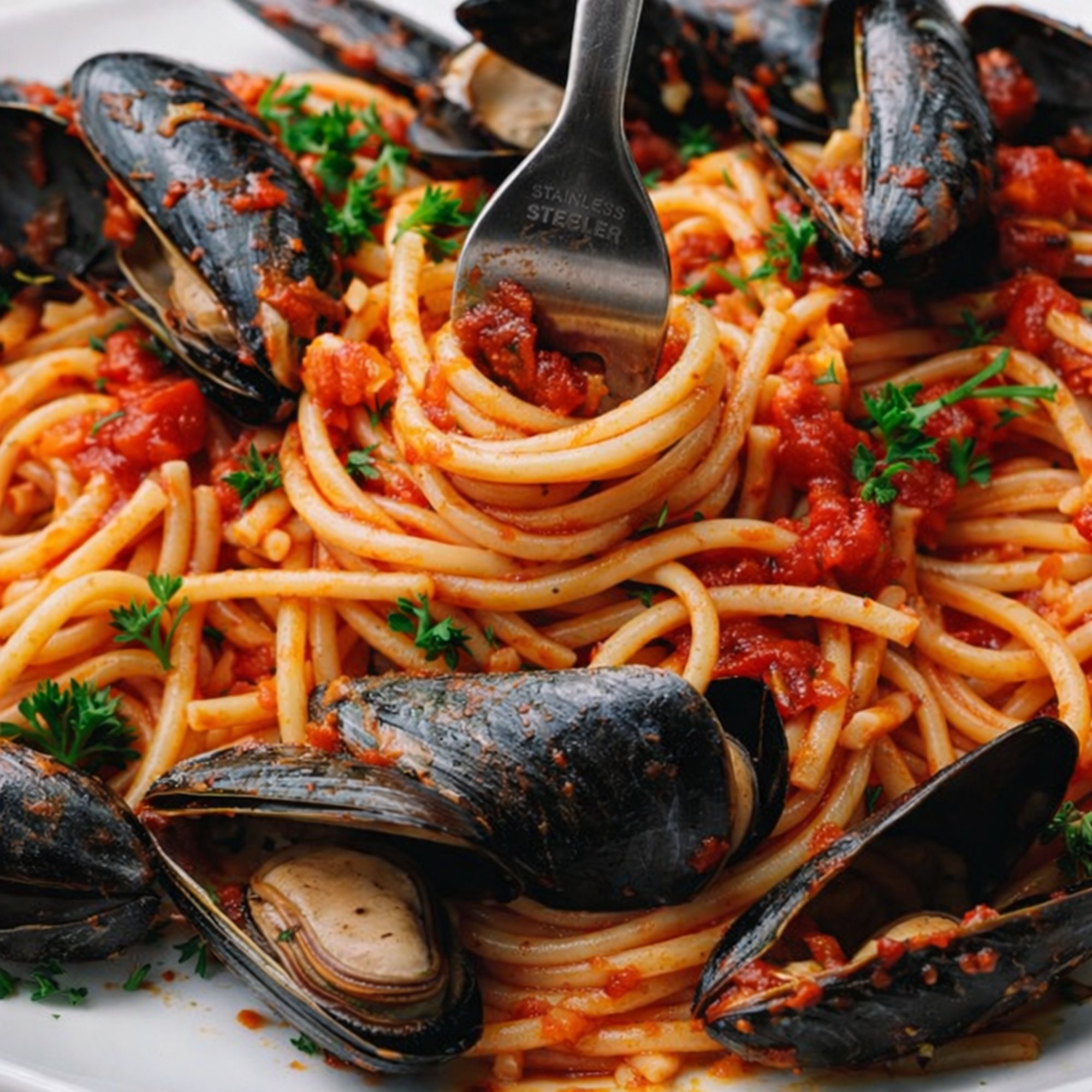 Spaghetti and Mussels