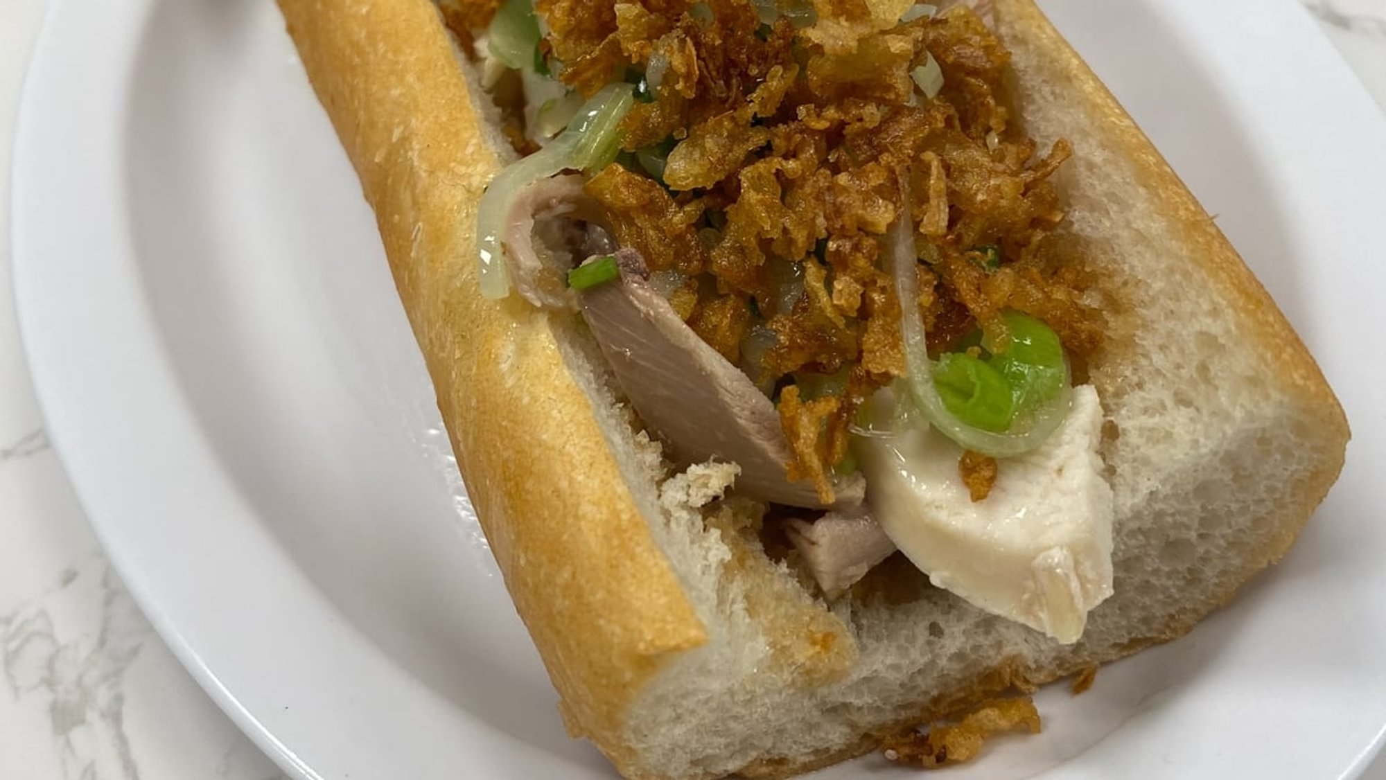 S3: Pho Binh Steamed Chicken Sandwich - Banh Mi Ga Dac Biet