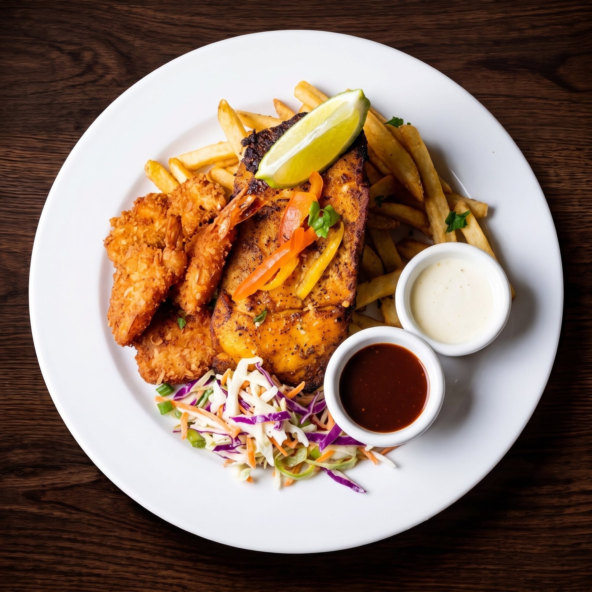 Negril seafood sampler