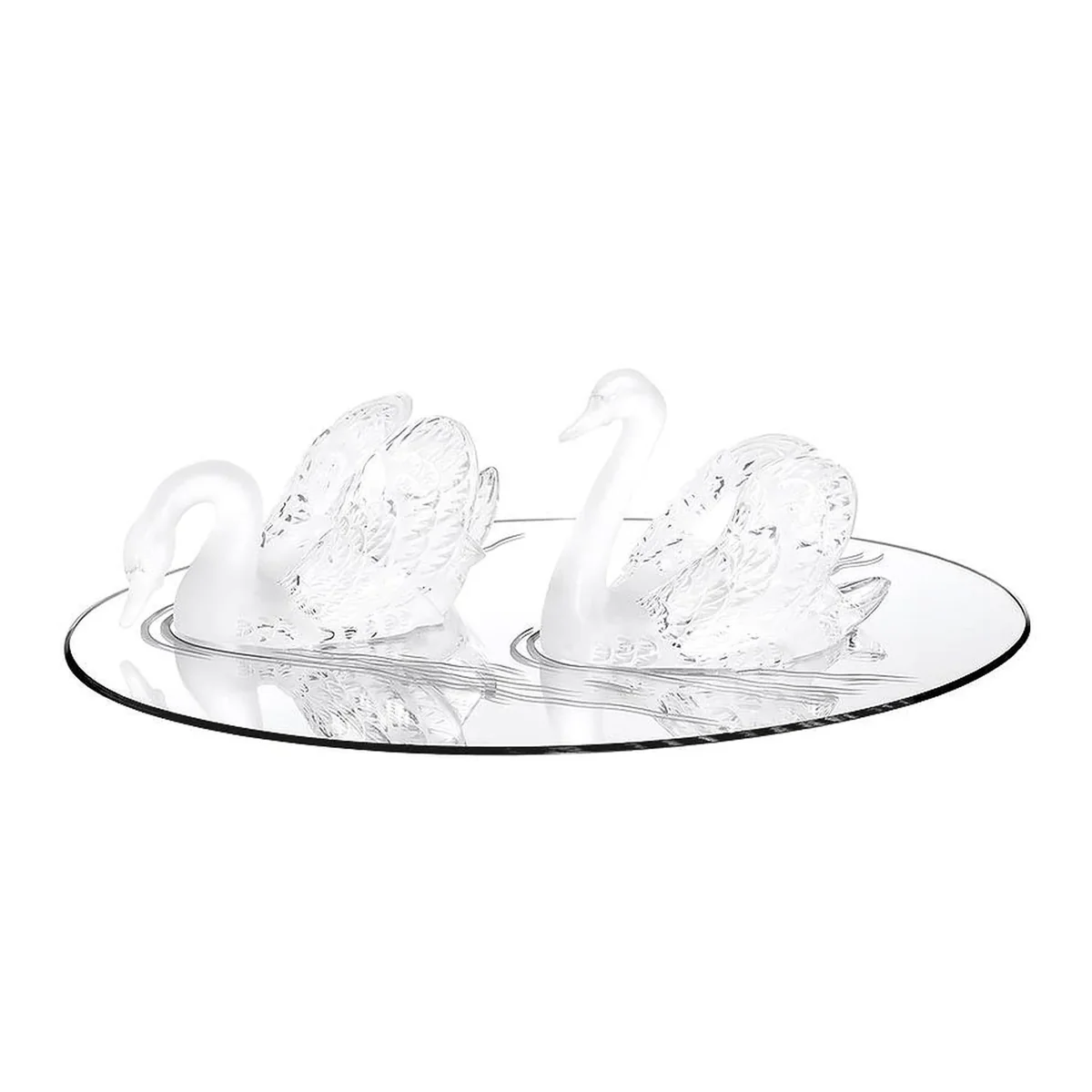 Lalique Swan Mirror - Oval