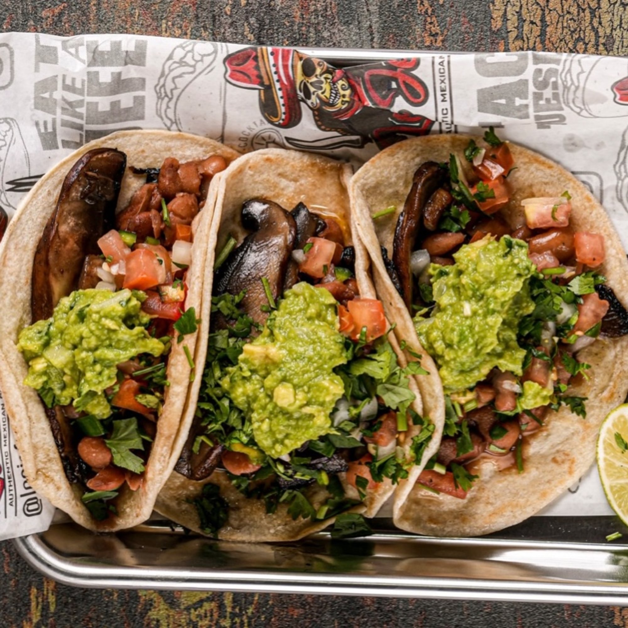 Portobello bean veggie taco