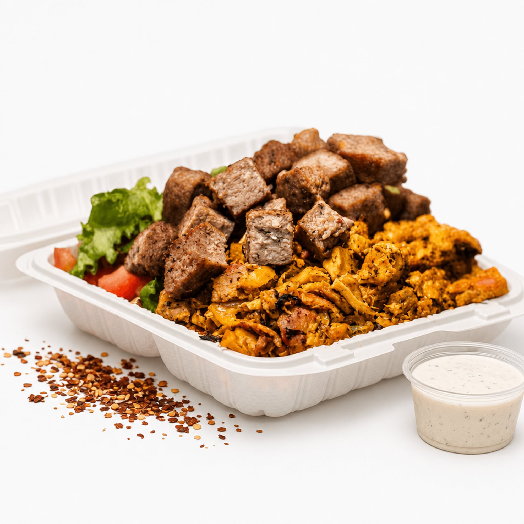 Mix Gyro over Rice