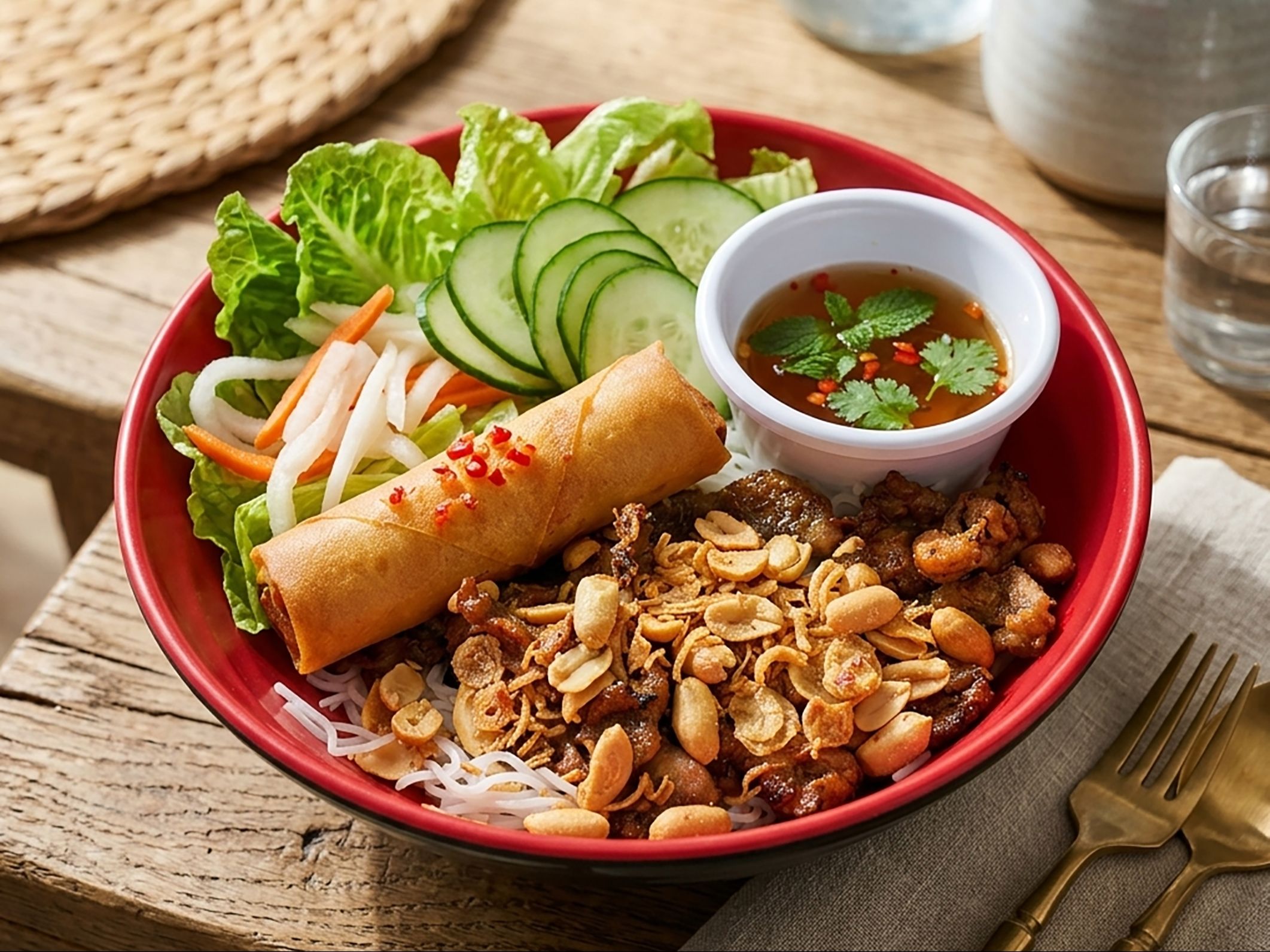 V1. Grilled Beef Vermicelli Salad