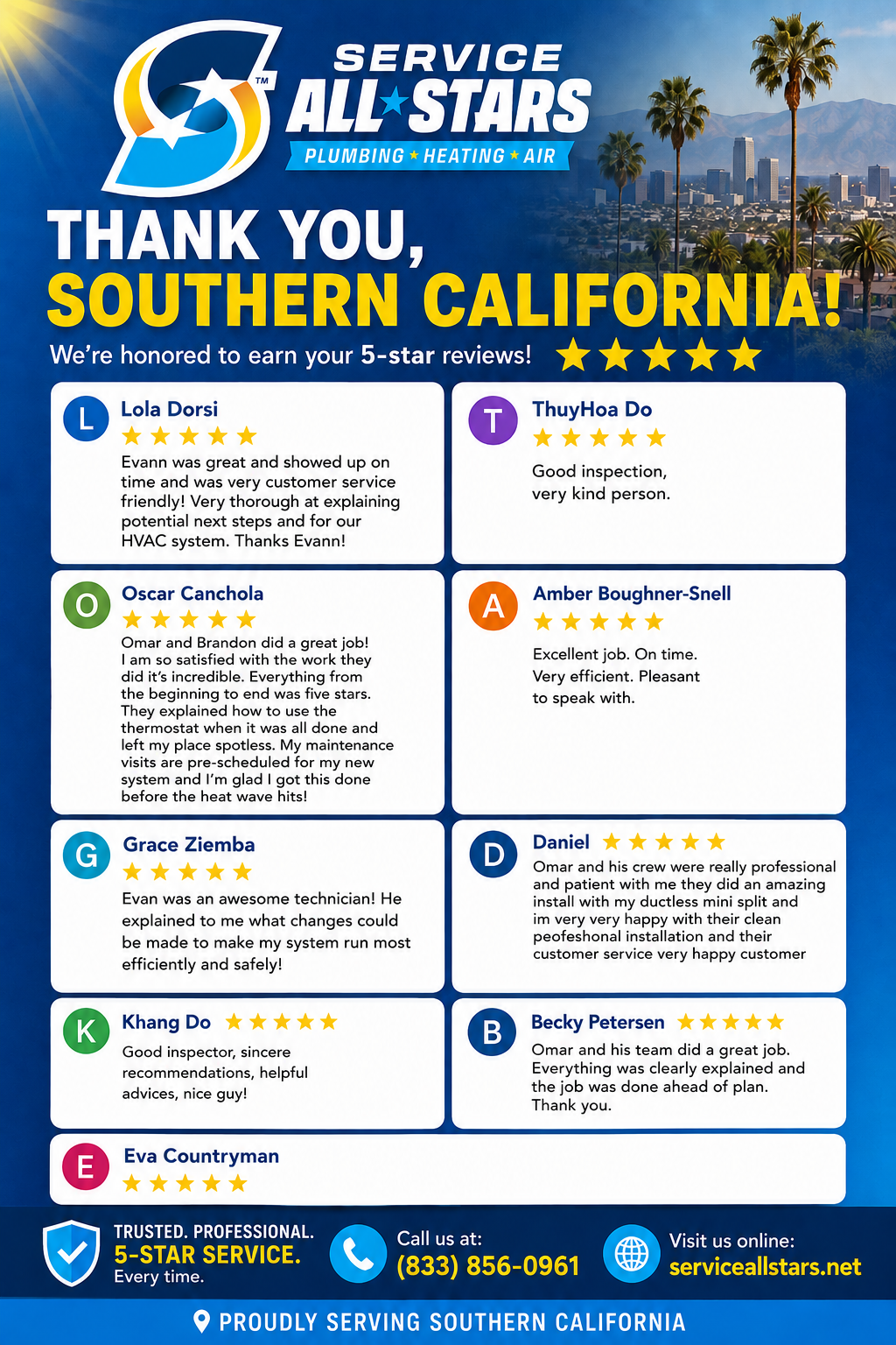 Service All-Stars Plumbing Heating and Air Comfort Image