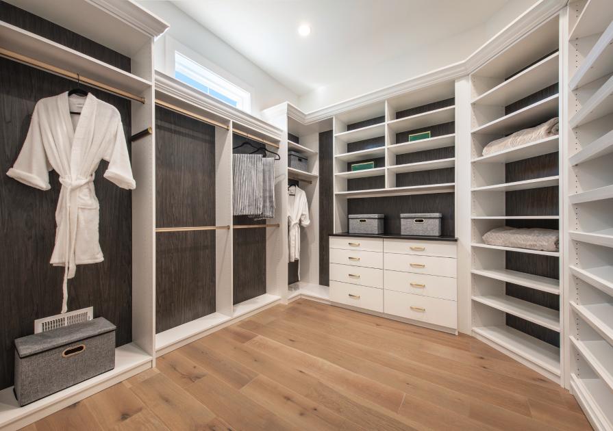 Large primary walk-in closets
