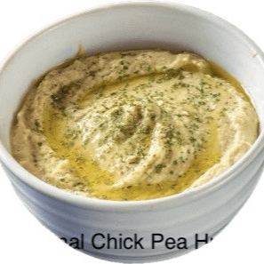 Traditional Chickpea Hummus, Extra Virgin Olive Oil, Za'atar, Garbanos, Pita chips
