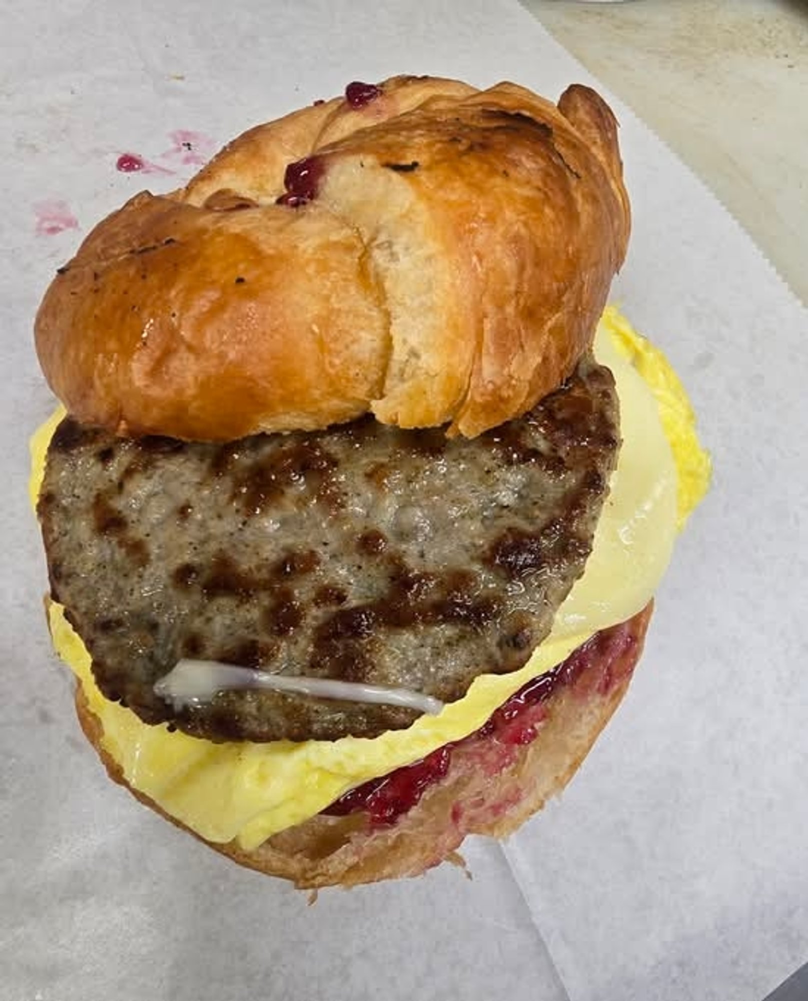 Chicken Sausage, Egg and Cheese Sandwich