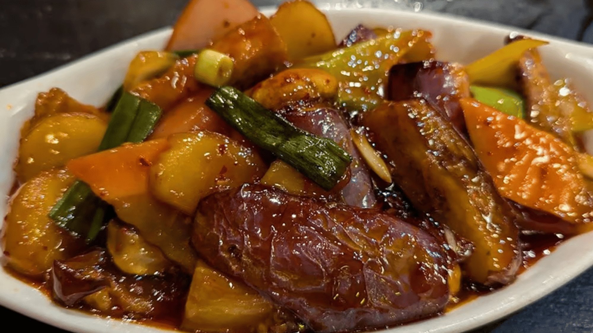 Eggplant with Fried Tofu