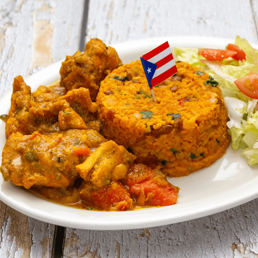 Pollo Guisado Arroz Mamposteo Coditos