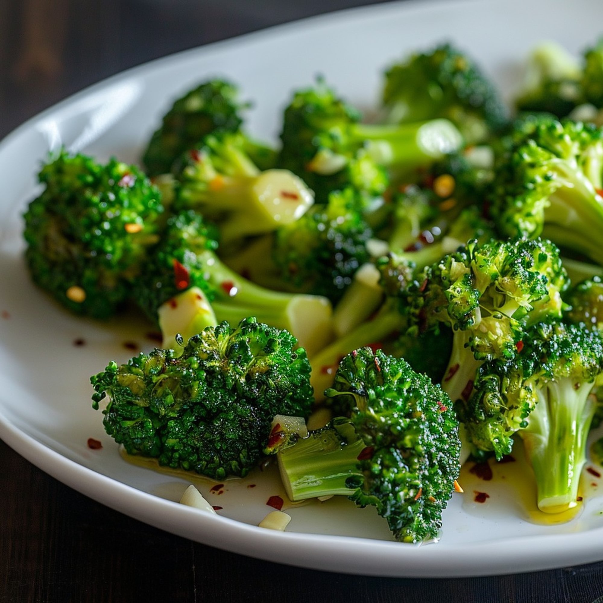 Broccoli Baked in Garlic and Olive Oil