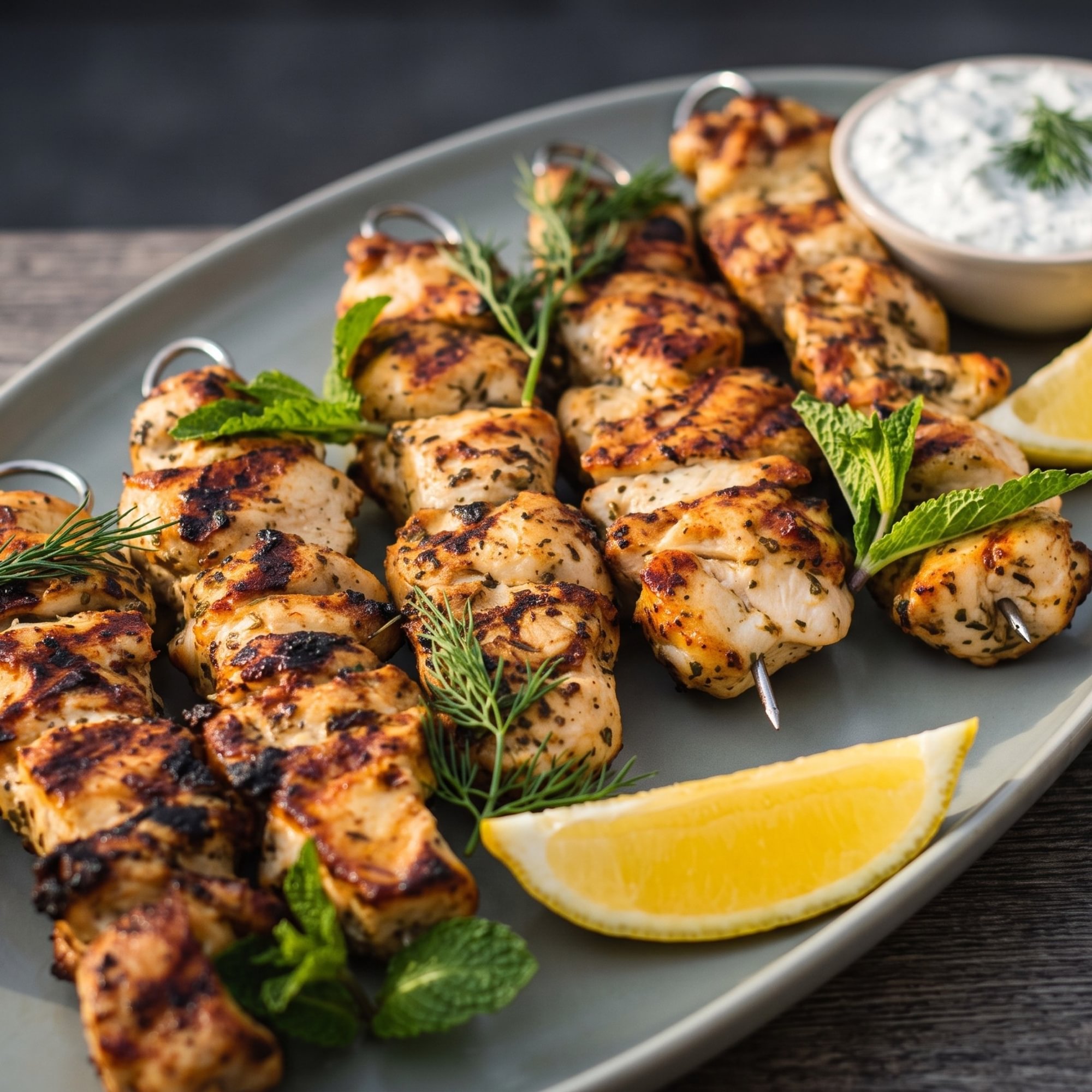 Chicken Souvlaki Plate