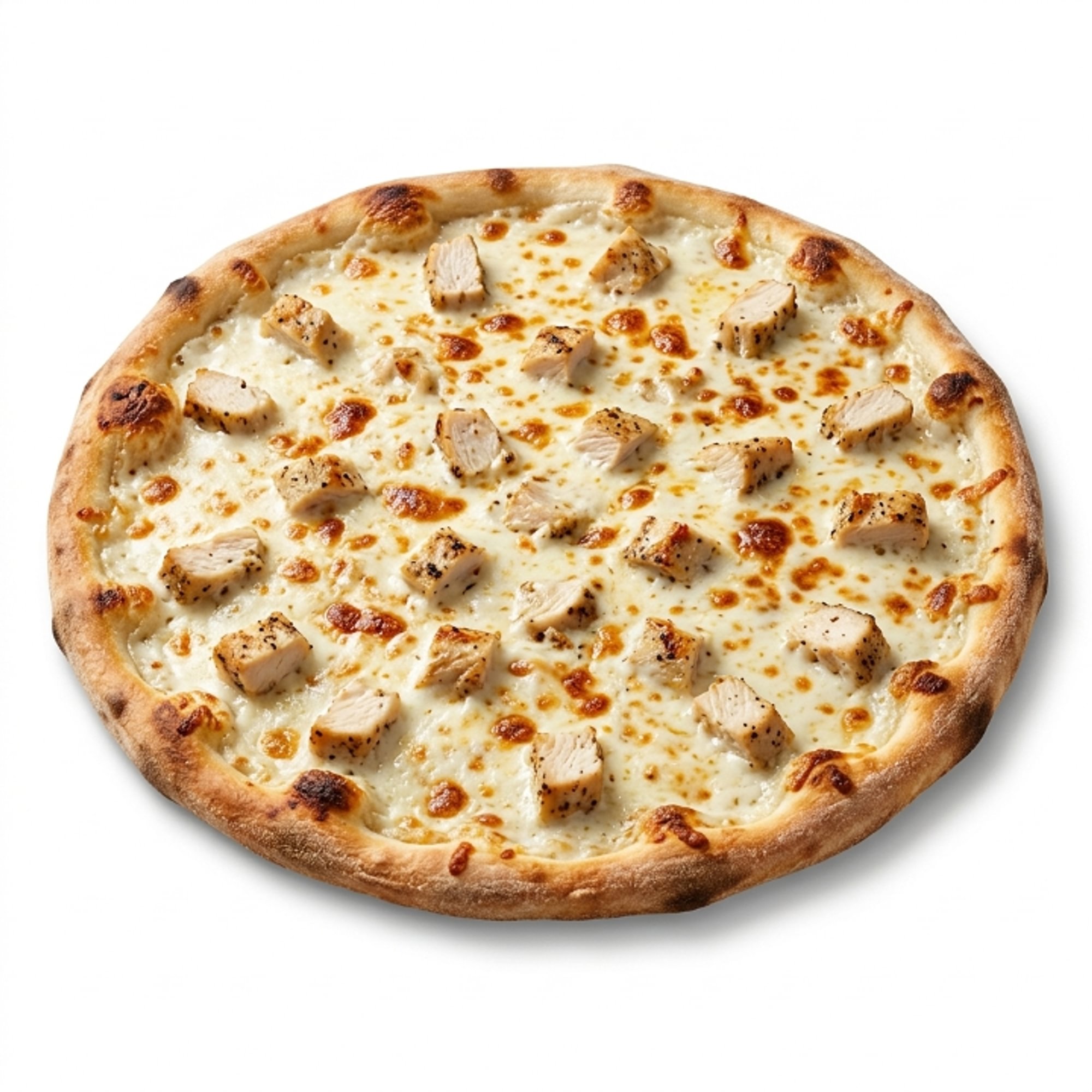 Chicken Alfredo pizza