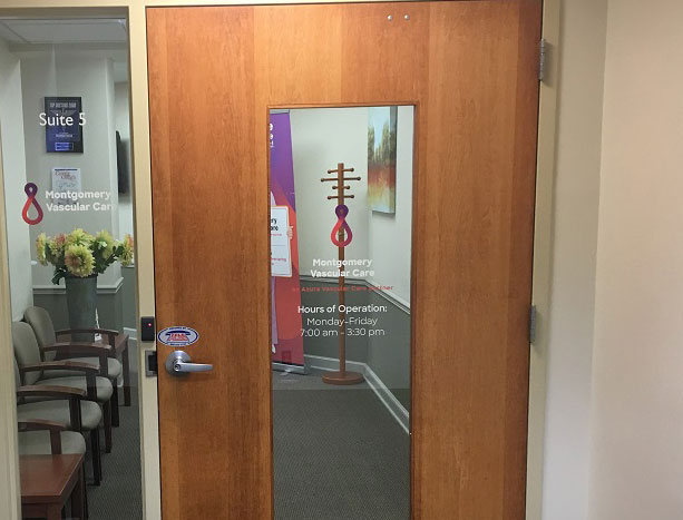 The front door at Montgomery Vascular Care