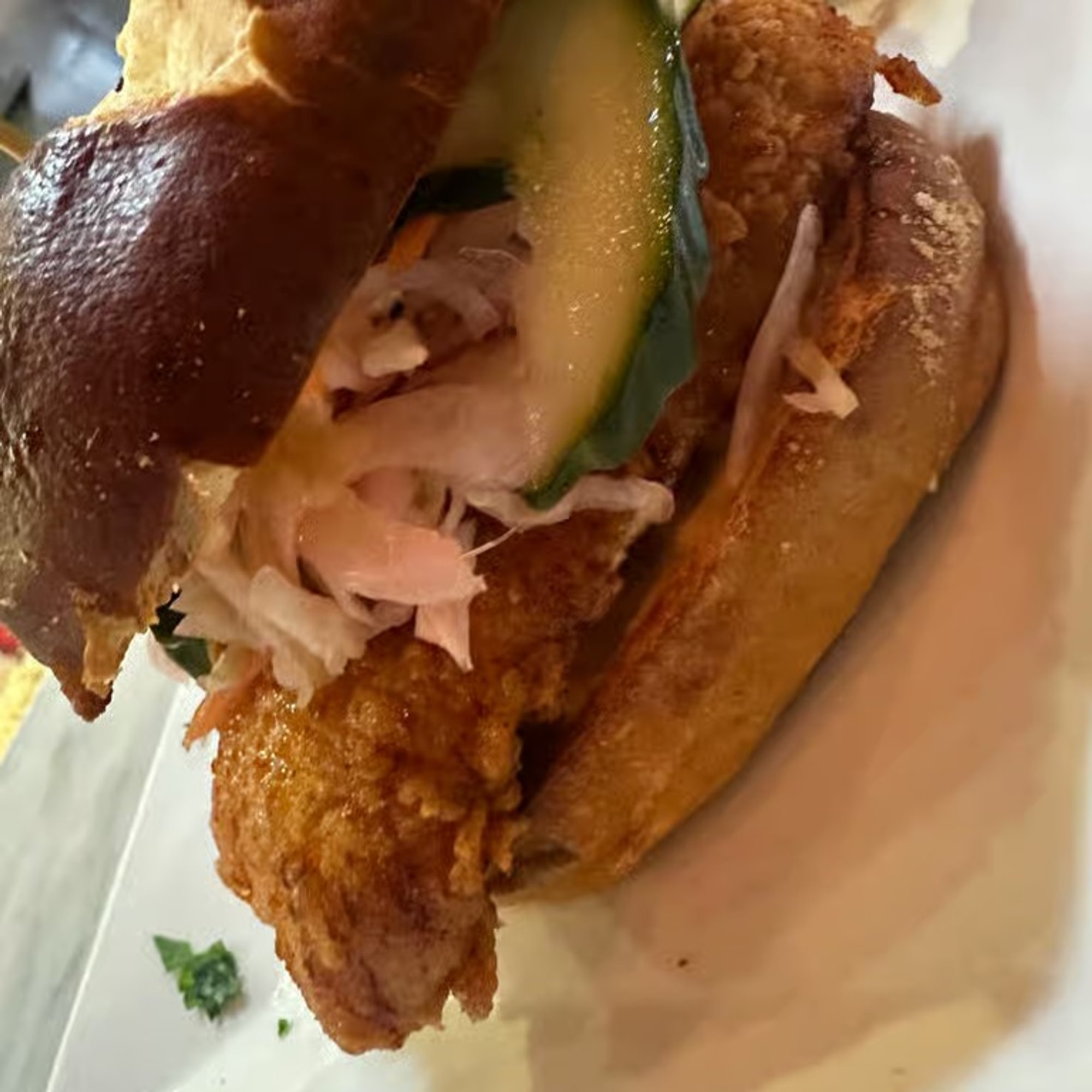 Spicy, crunchy chicken sandwich