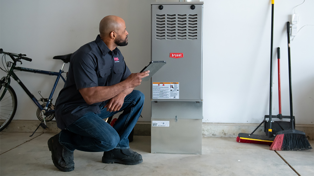 Bryant dealer performs furnace installation