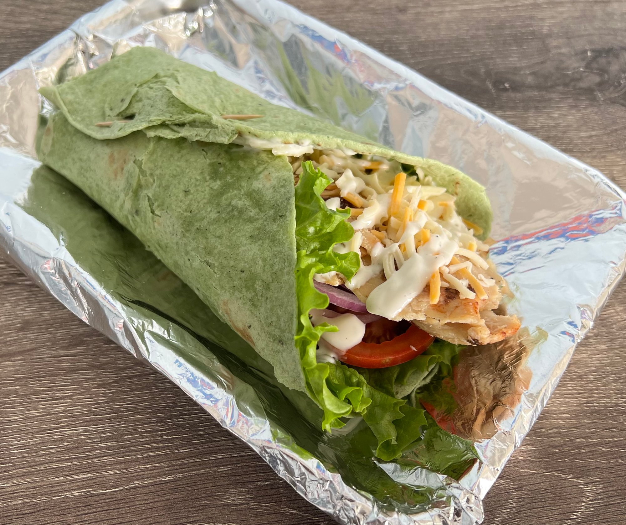 Grilled Chicken Wrap & Fry