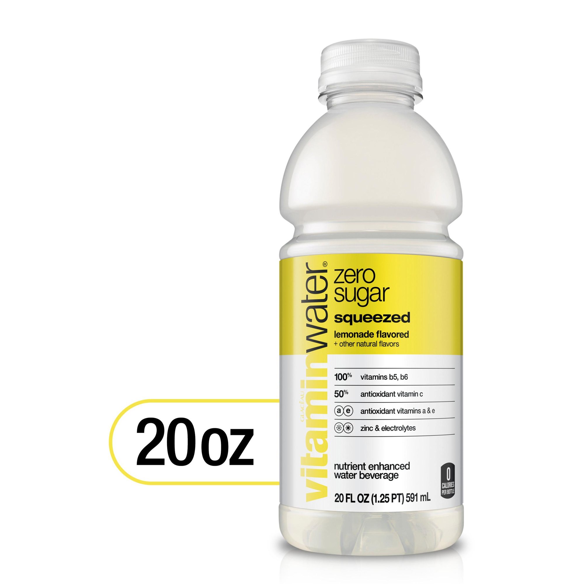 Vitamin Water Zero Sugar Lemonade, 20 Oz