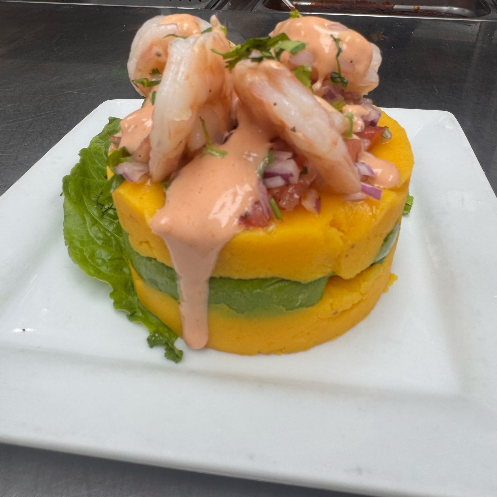 Causa de Camarones