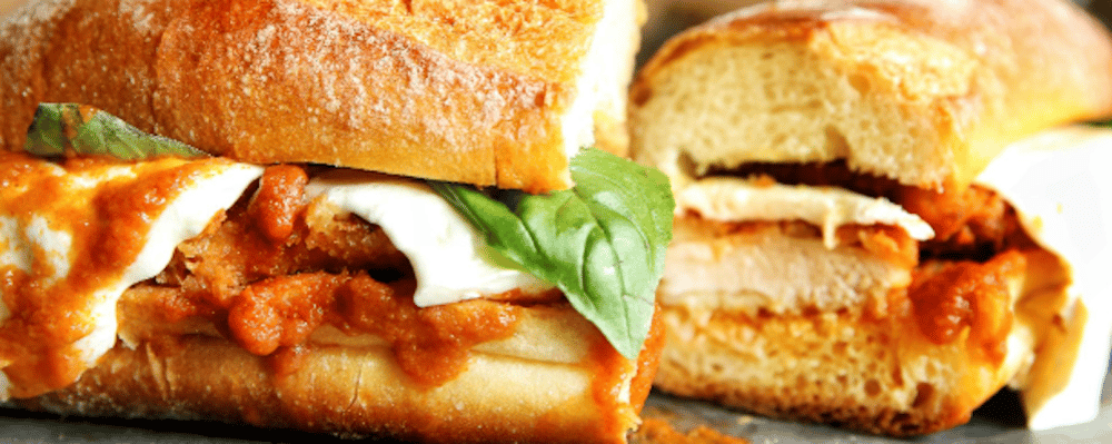 Chicken Parmigiana Hot Sandwich