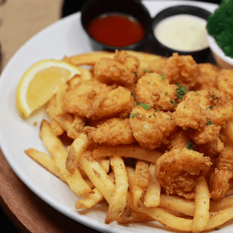 Fried Shrimp with French Fries