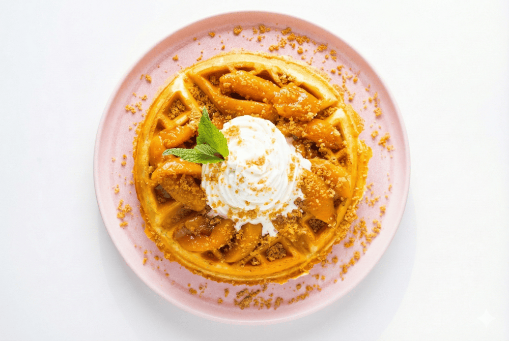 Peach Cobbler Waffle