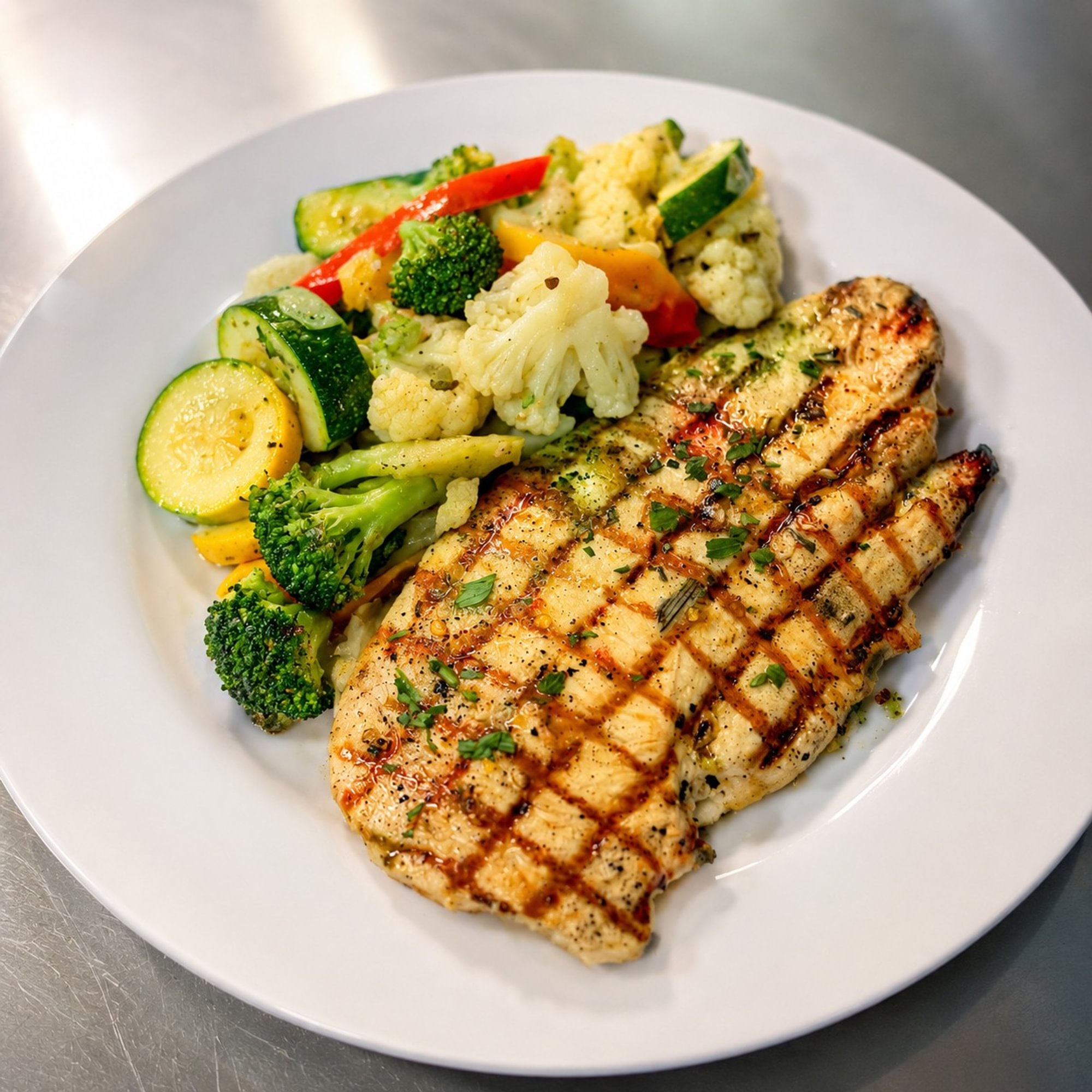 Grilled Chicken with Vegetables
