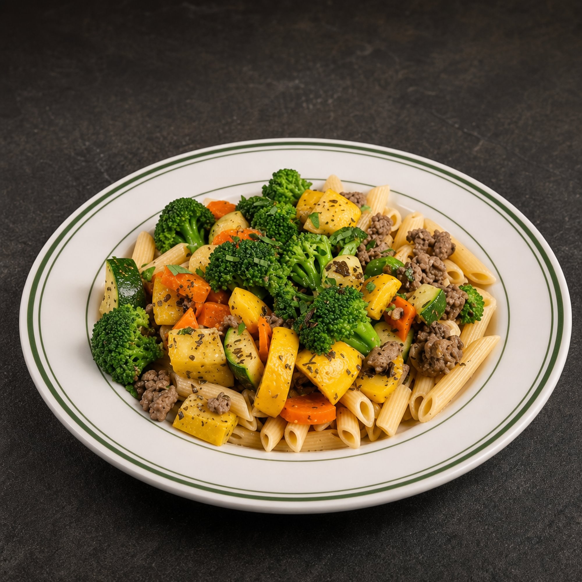 Chicken Primavera over Fettuccini