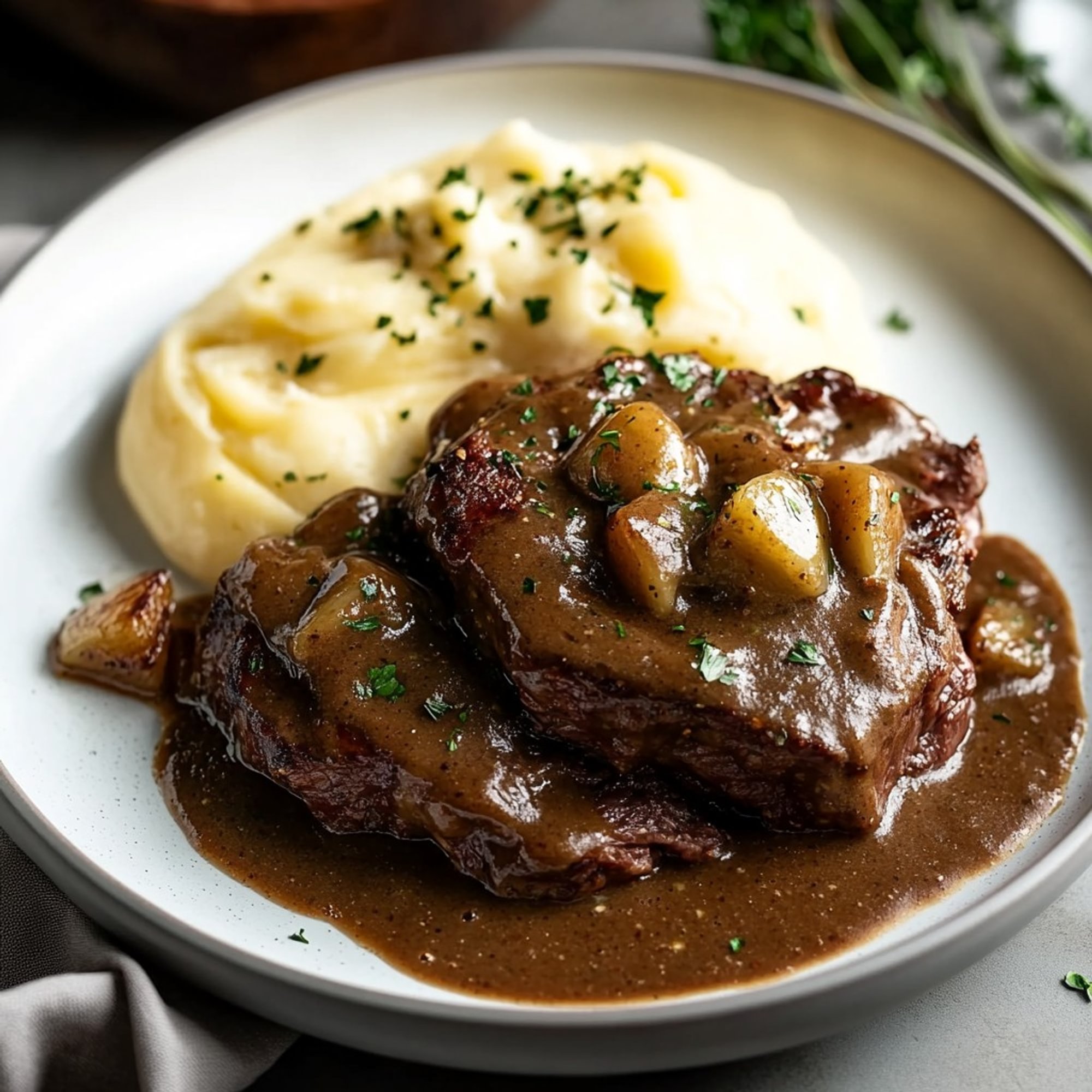 Smothered Chop Steak with Gravy