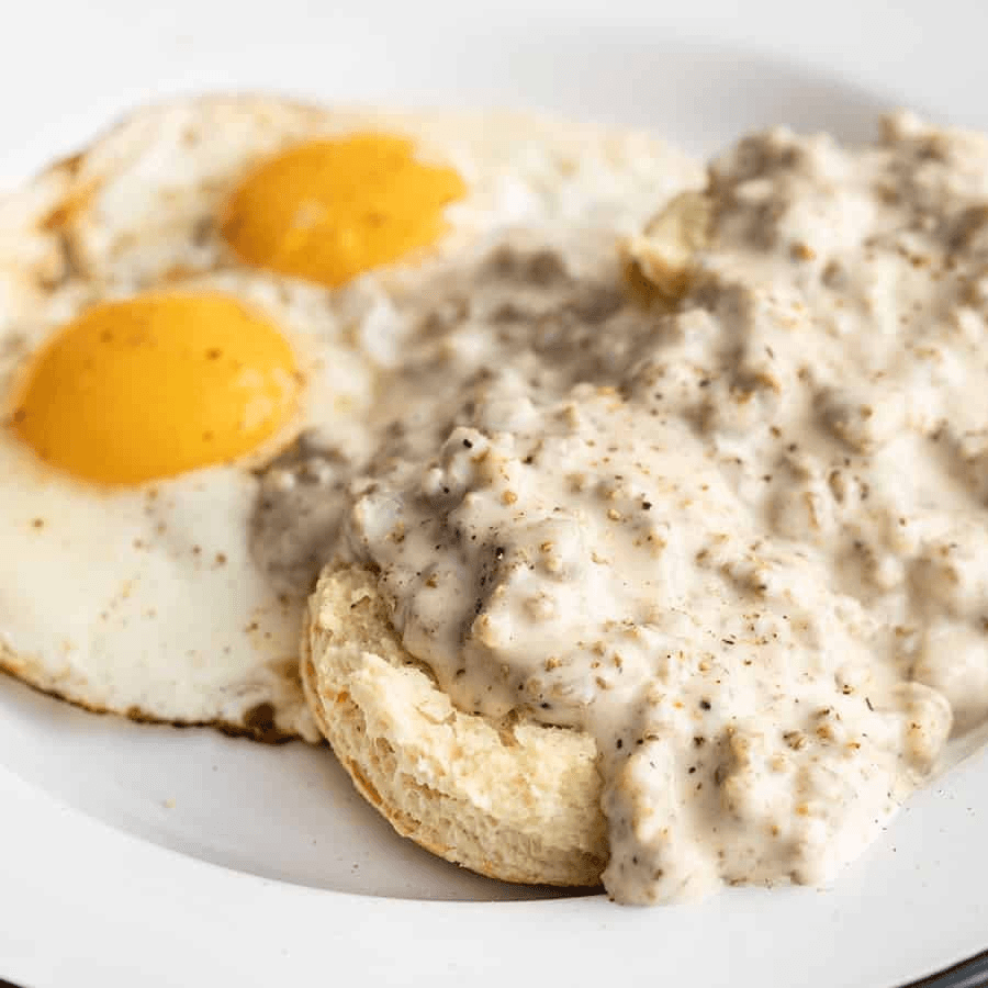 Homemade Sausage Gravy & Cornbread
