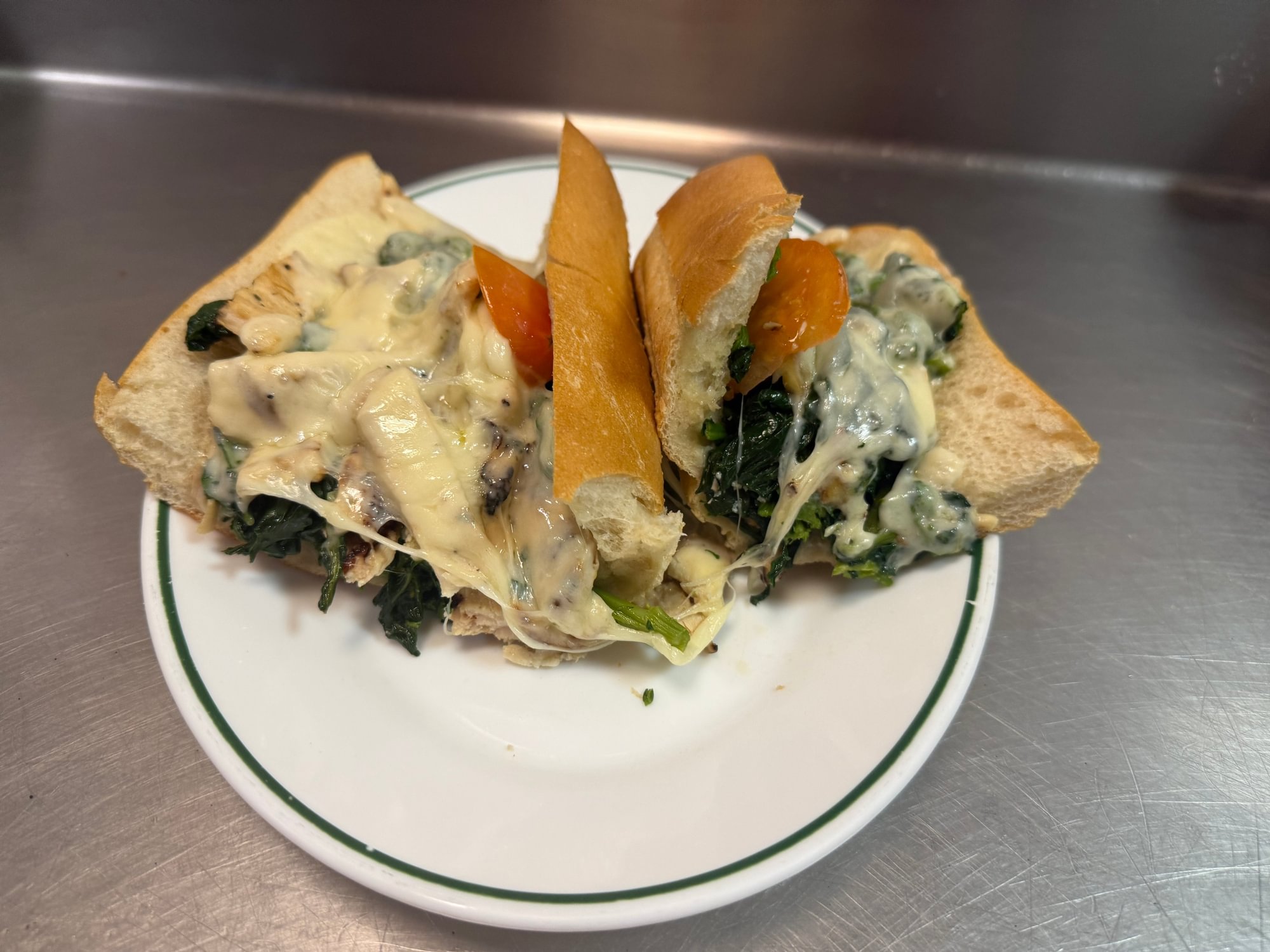 Grilled Chicken, Broccoli Rabe, & Provolone Hero