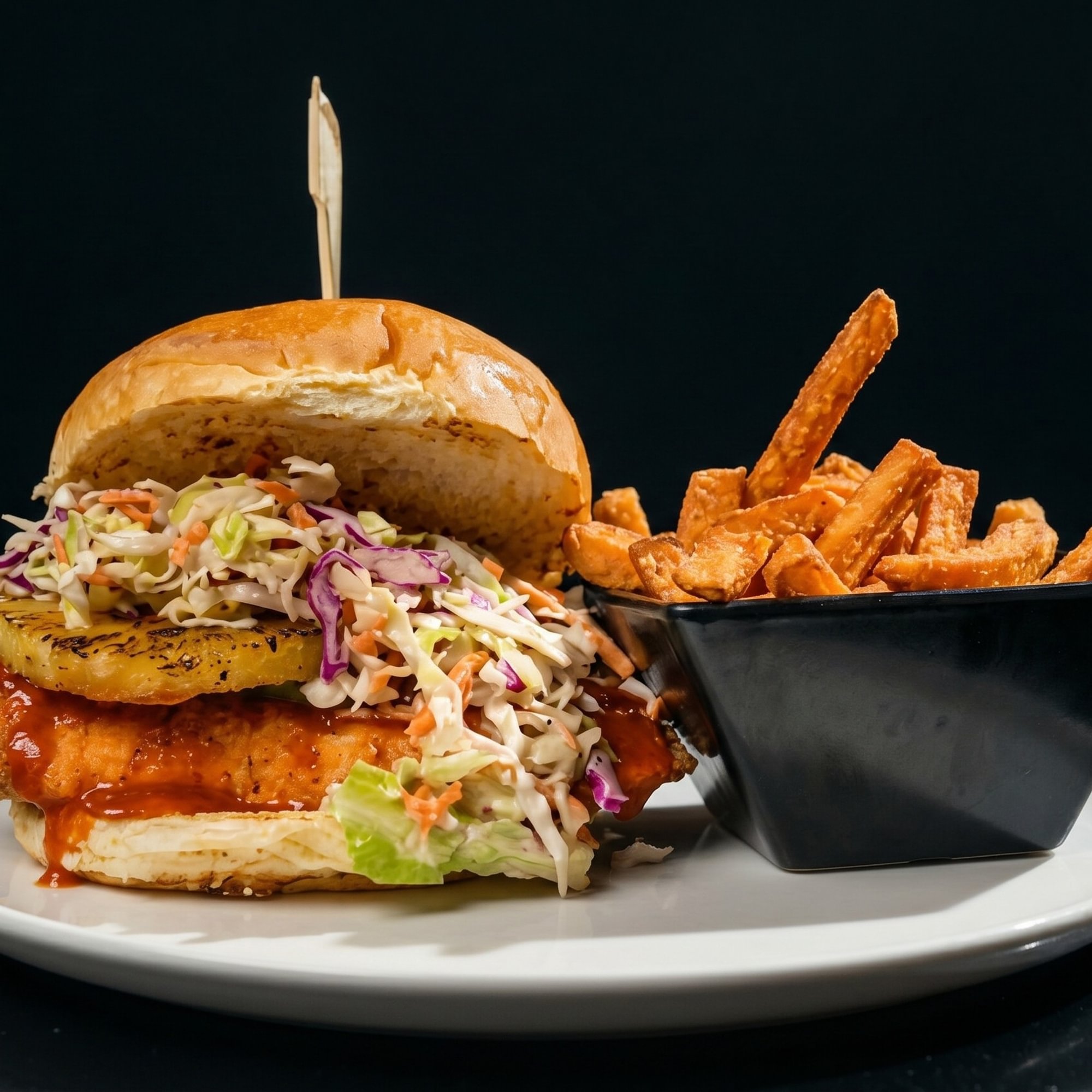 Hot Honey Salmon Sandwich