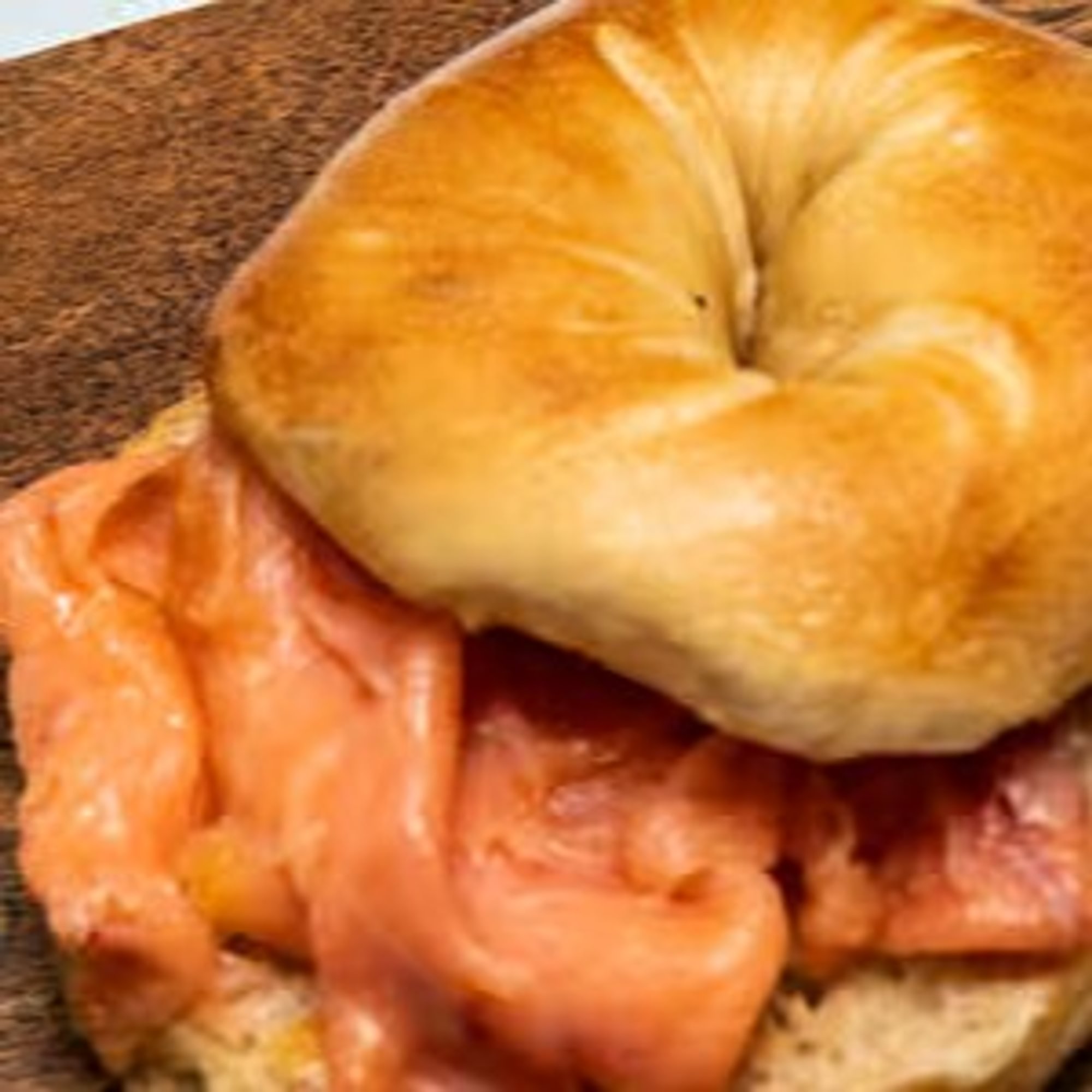 Sliced Lox on a Bagel