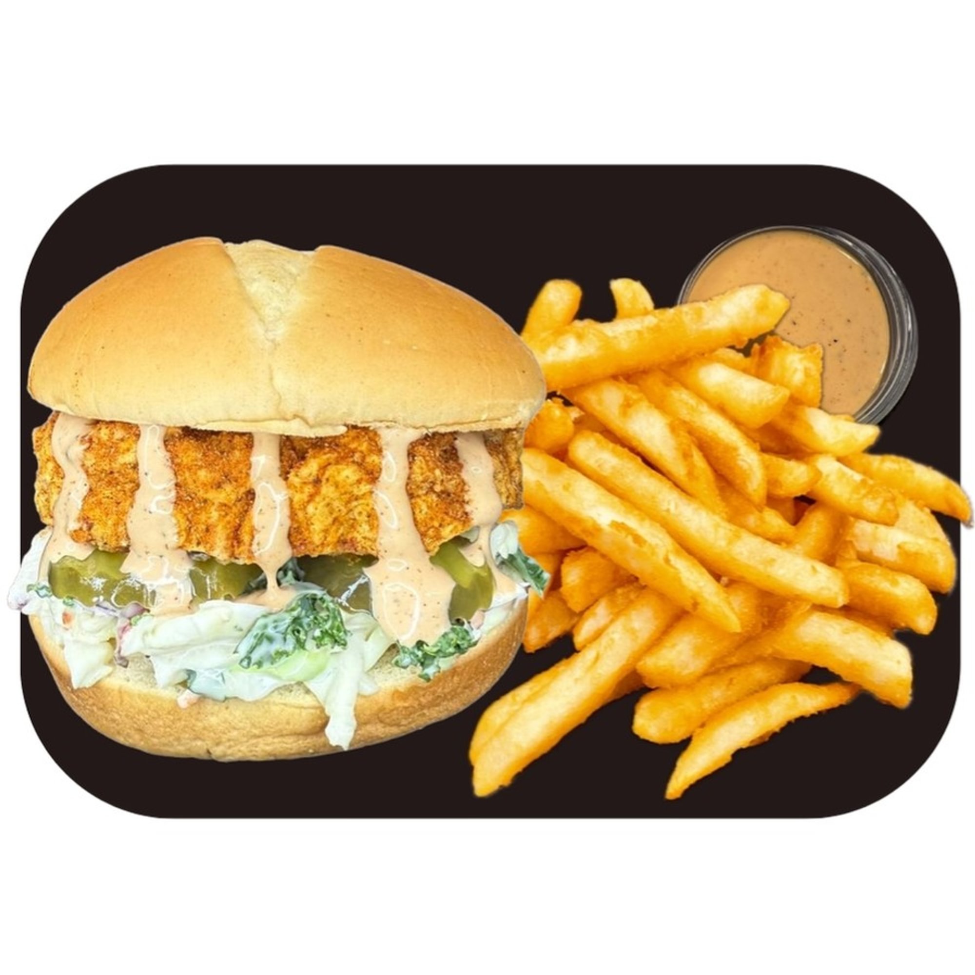 #12 - PORTOBELLO SANDWICH & CRISPY FRIES (Veg Meal)