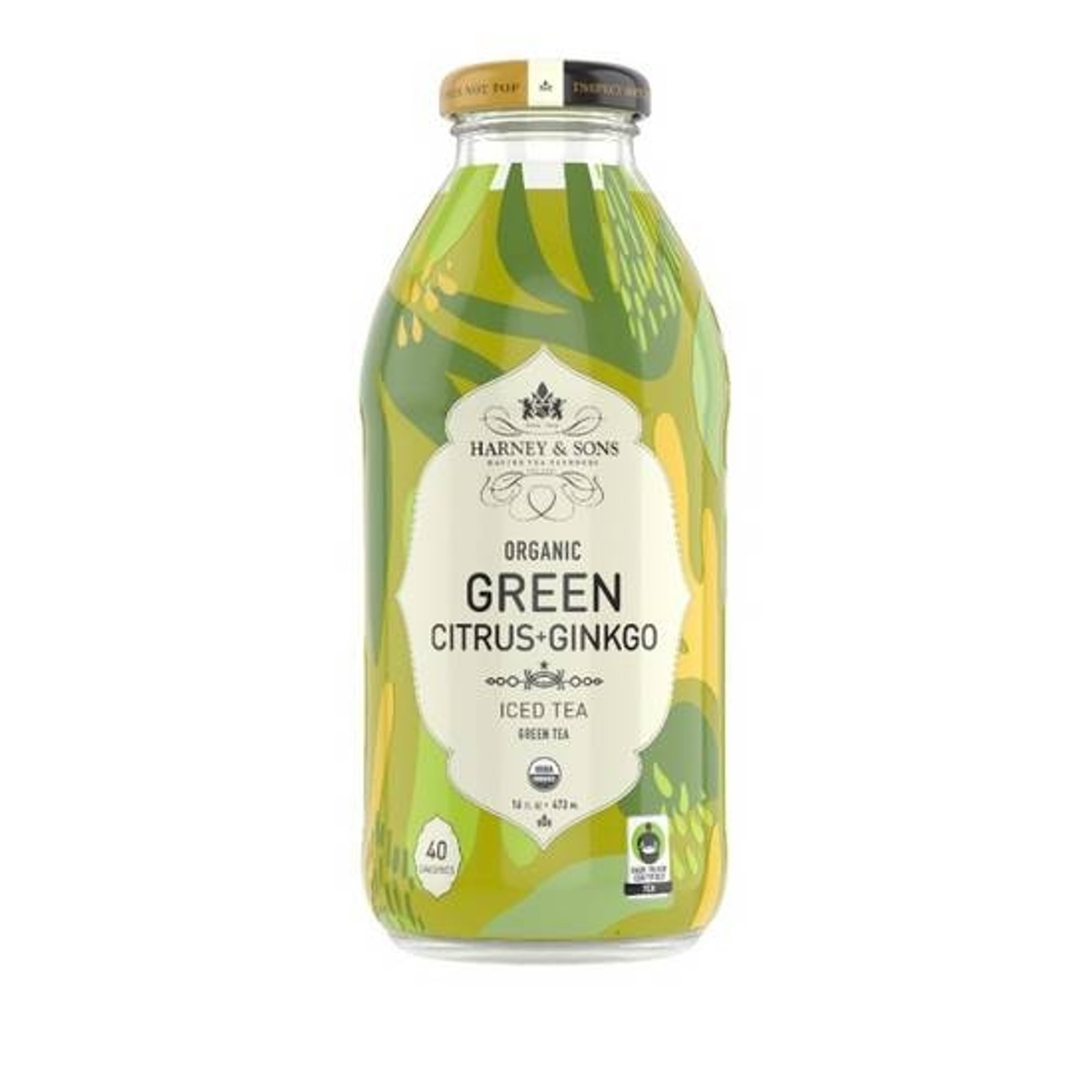 H&S Organic Green Citrus+Ginkgo Iced Tea 16oz (B)