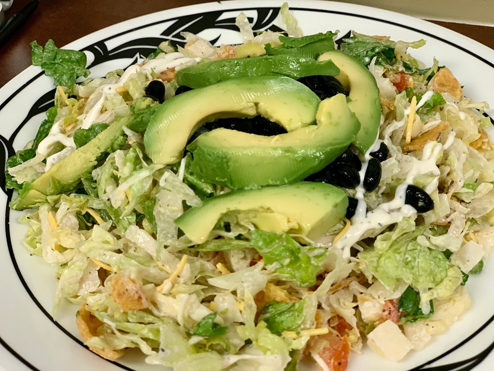Black Bean and Avocado Full Salad