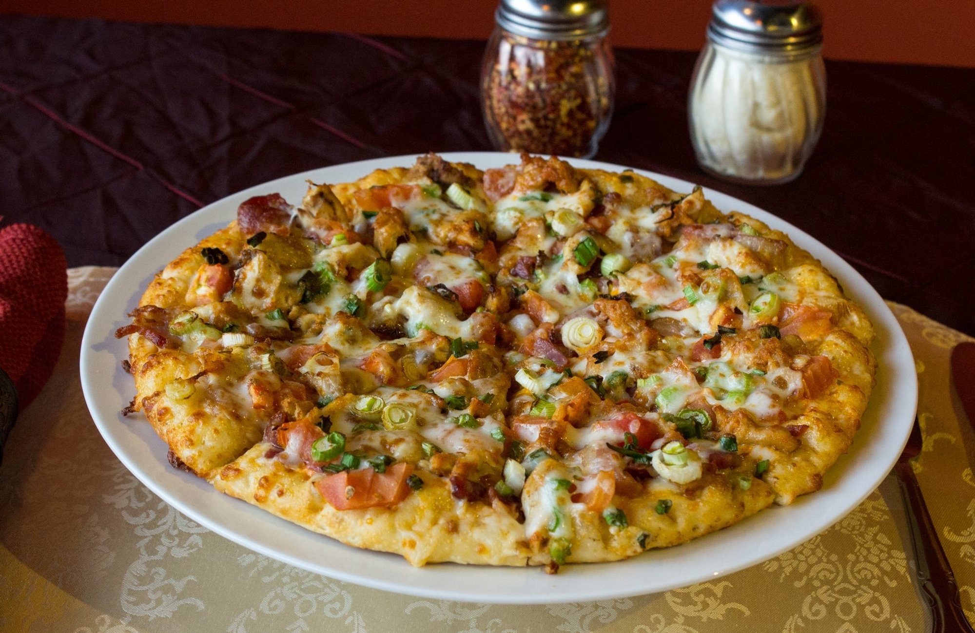 Creamy Garlic Combo Pizza