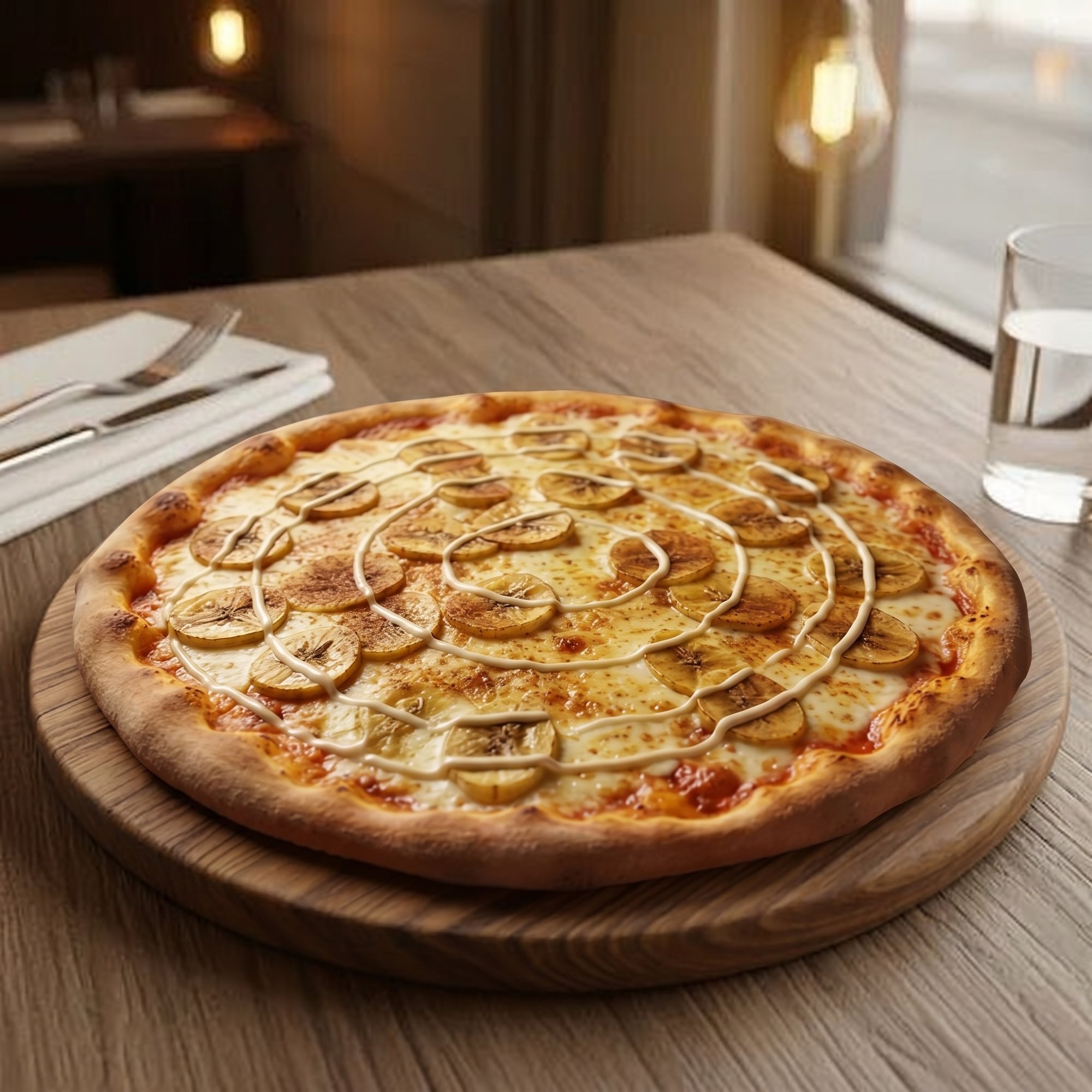 Banana and Cinnamon Sweet Pizza
