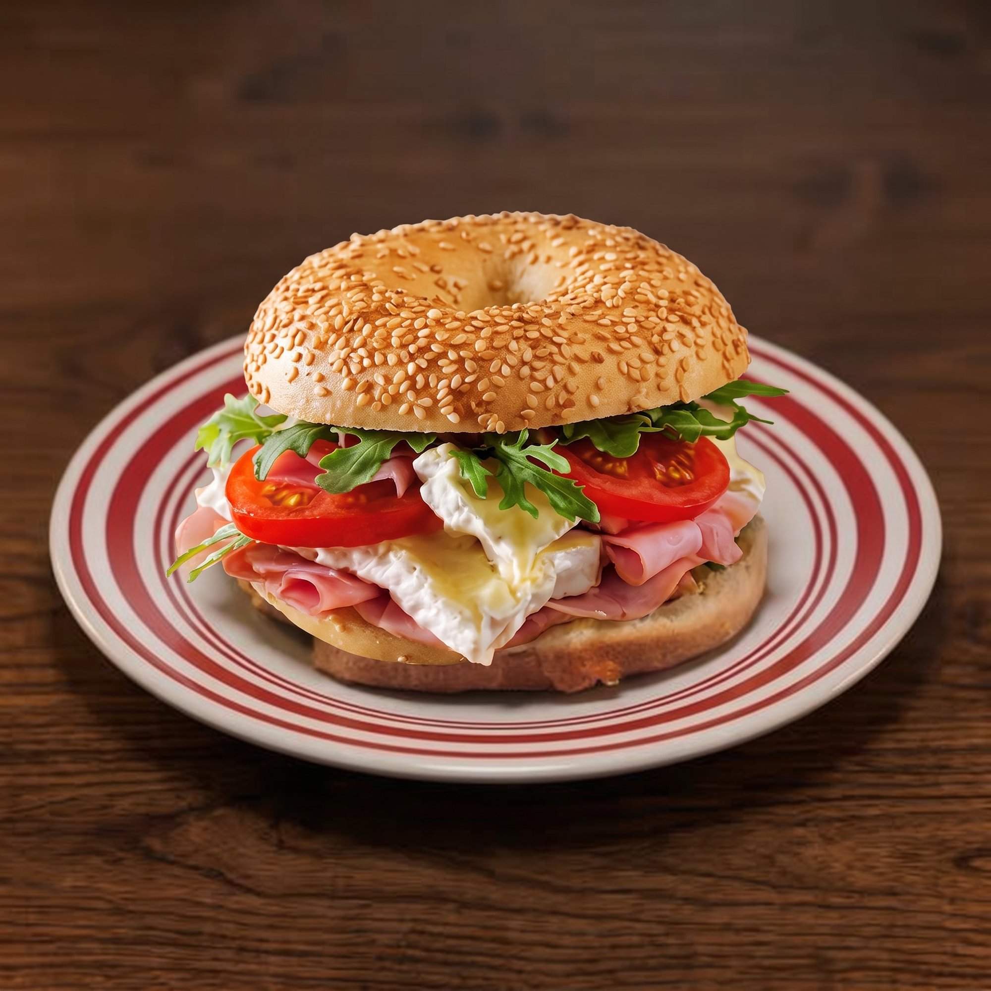 Brie Ham Bagel
